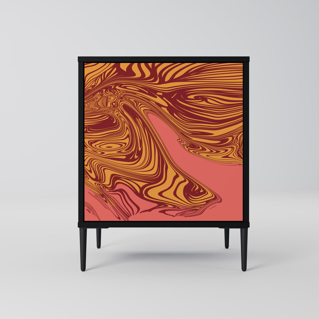 FLOATING THOUGHTS Aparador de 1 Porta em Acabamento Preto