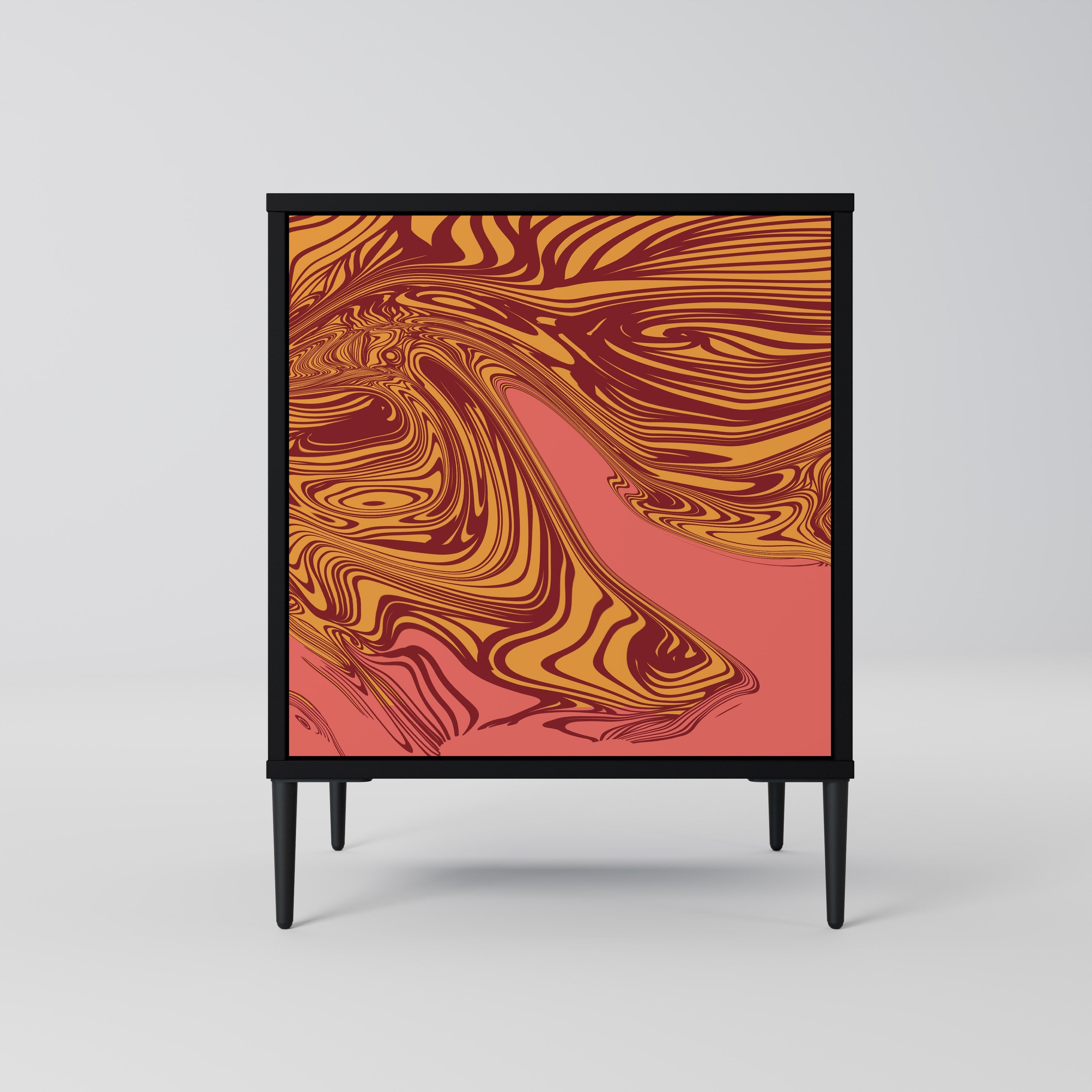 FLOATING THOUGHTS Aparador de 1 Porta em Acabamento Preto