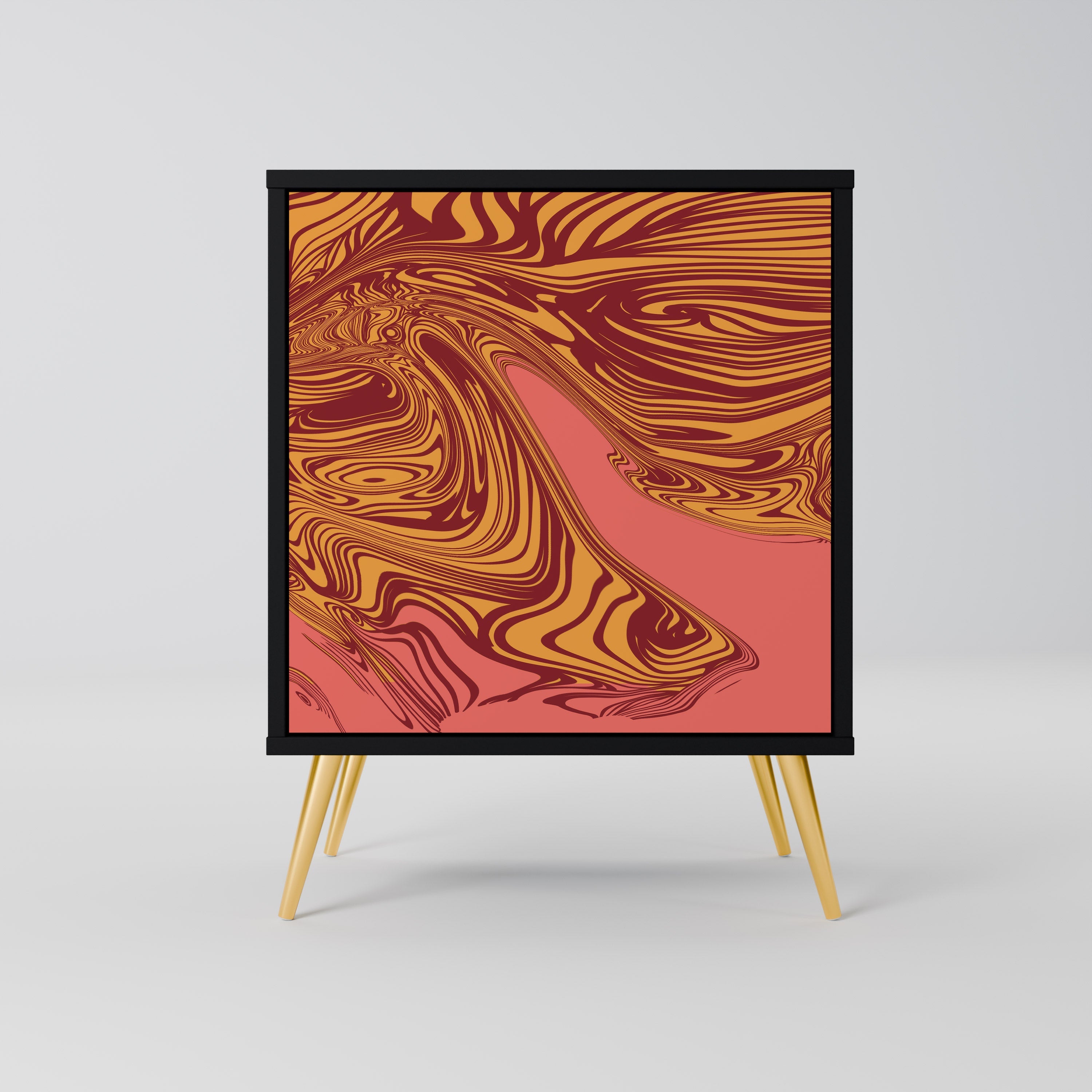 FLOATING THOUGHTS Aparador de 1 Porta em Acabamento Preto