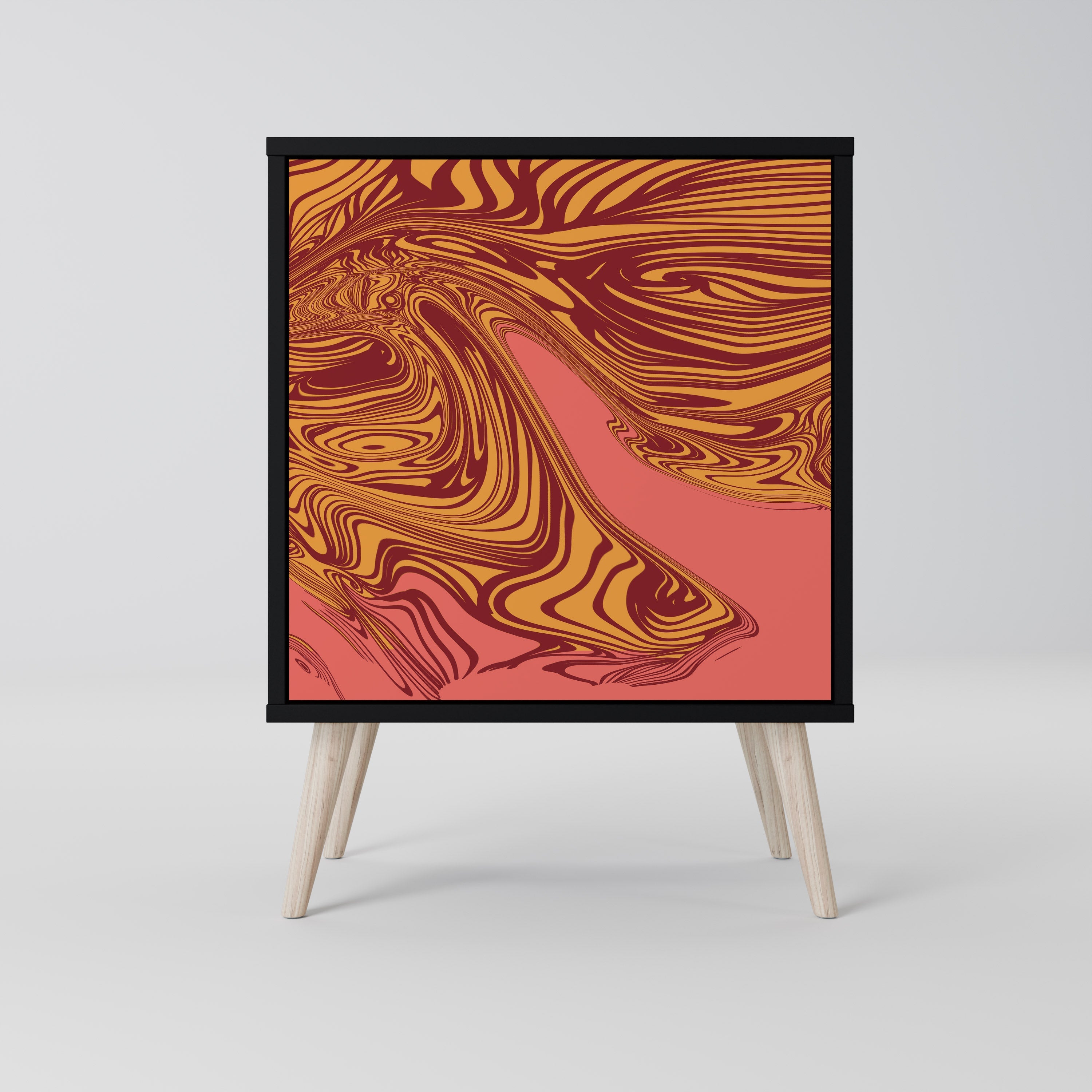 FLOATING THOUGHTS Aparador de 1 Porta em Acabamento Preto