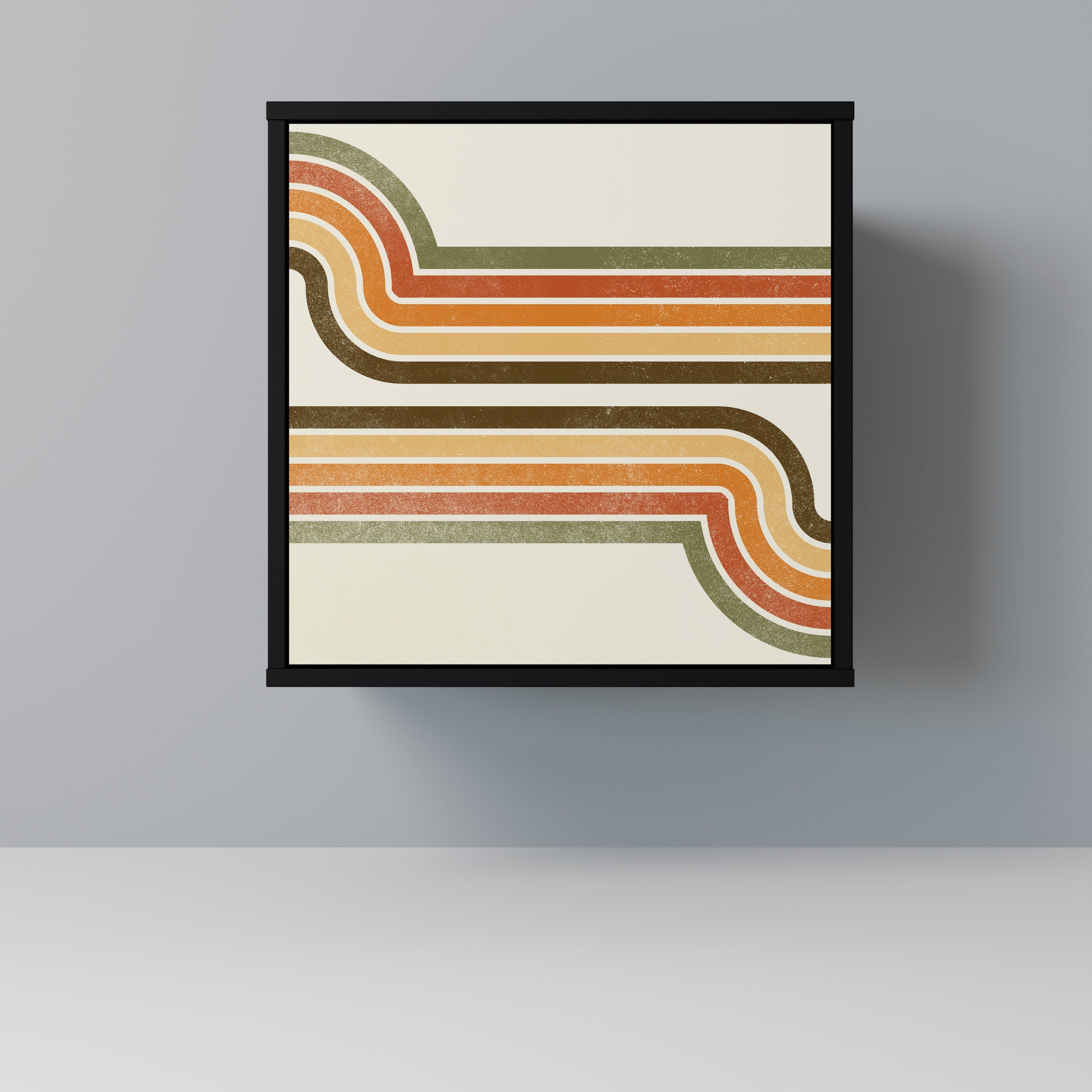 EXCEPTIONAL STREAM Aparador de 1 Porta em Acabamento Preto