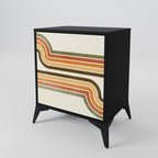 EXCEPTIONAL STREAM Aparador de 1 Porta em Acabamento Preto