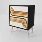 EXCEPTIONAL STREAM Aparador de 1 Porta em Acabamento Preto