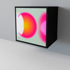 SYMPHONY OF COLORS Aparador de 1 Porta em Acabamento Preto