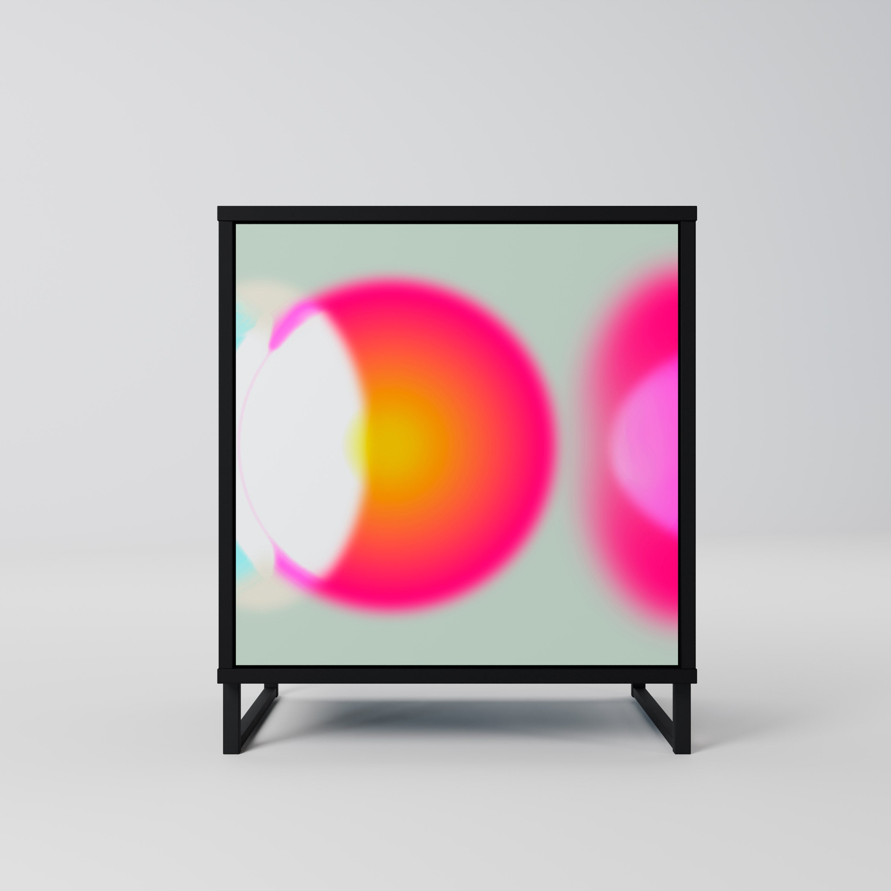 SYMPHONY OF COLORS Aparador de 1 Porta em Acabamento Preto