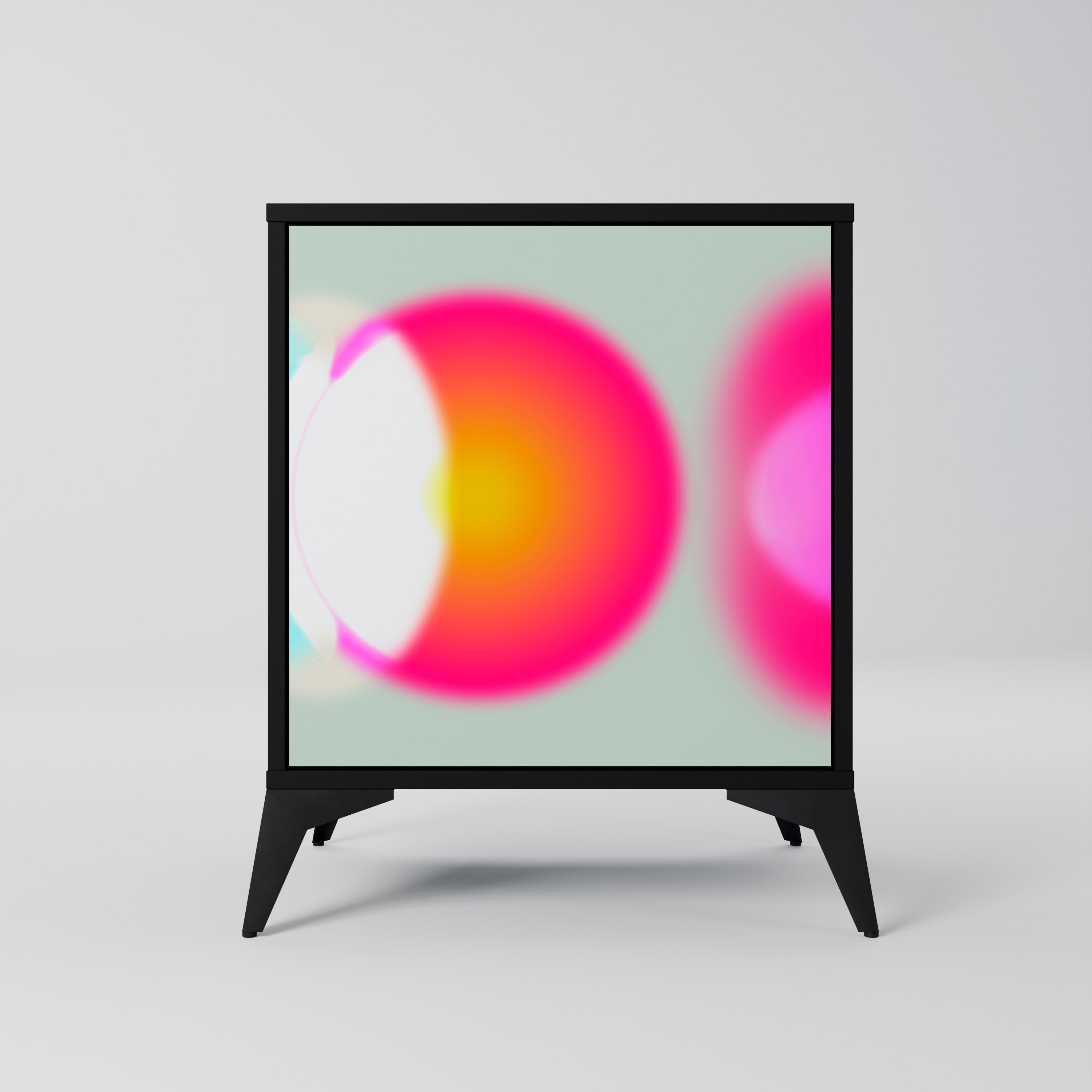 SYMPHONY OF COLORS Aparador de 1 Porta em Acabamento Preto