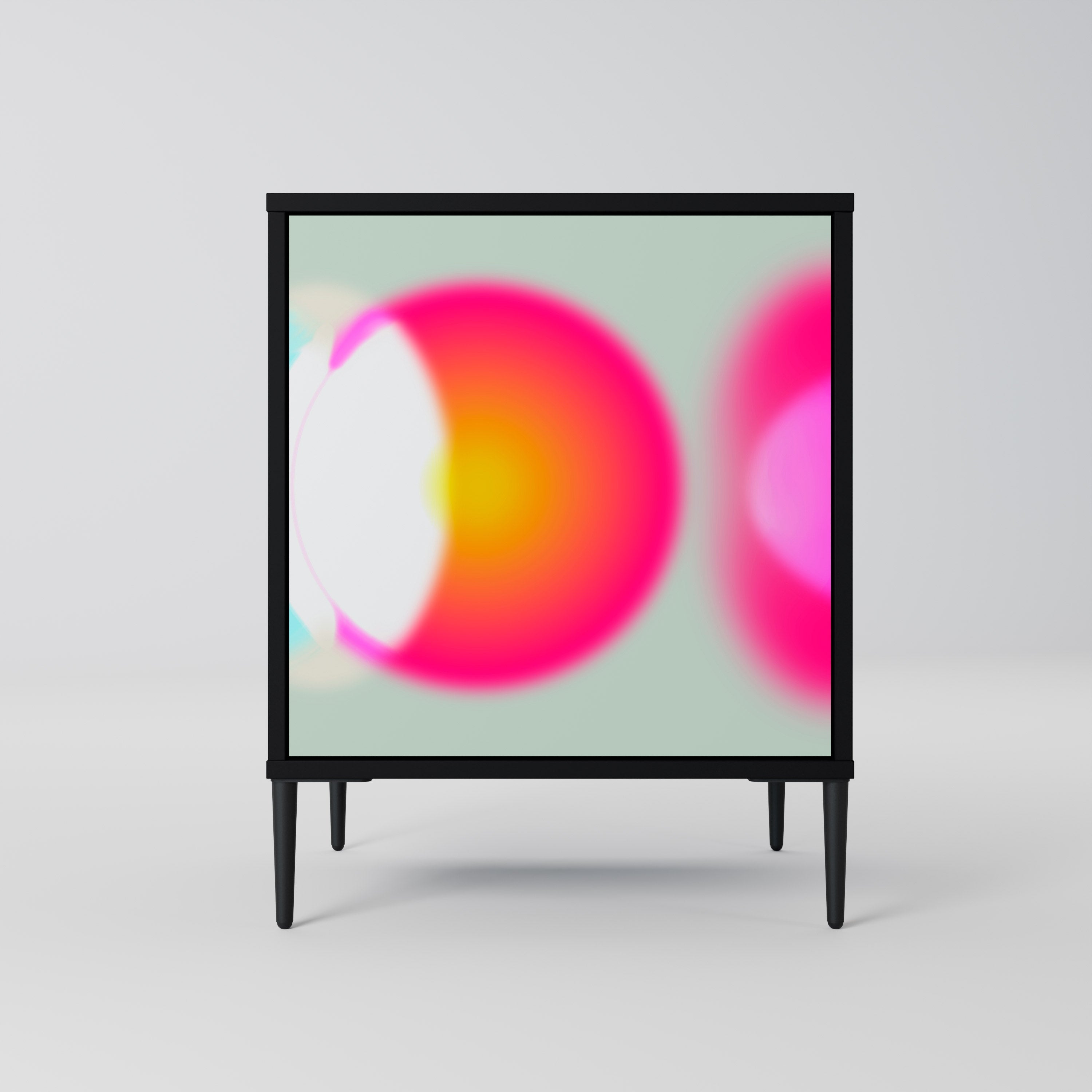 SYMPHONY OF COLORS Aparador de 1 Porta em Acabamento Preto