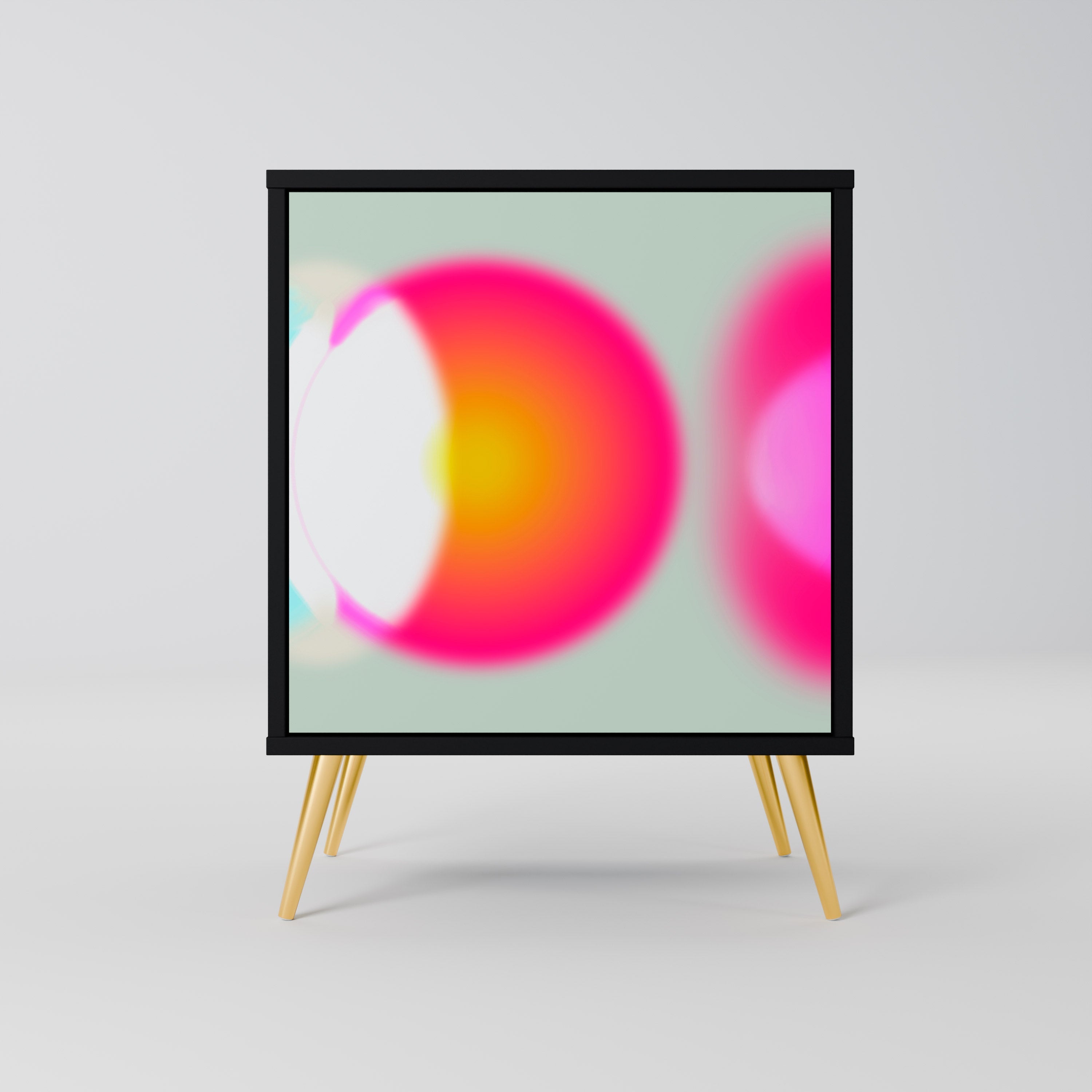 SYMPHONY OF COLORS Aparador de 1 Porta em Acabamento Preto