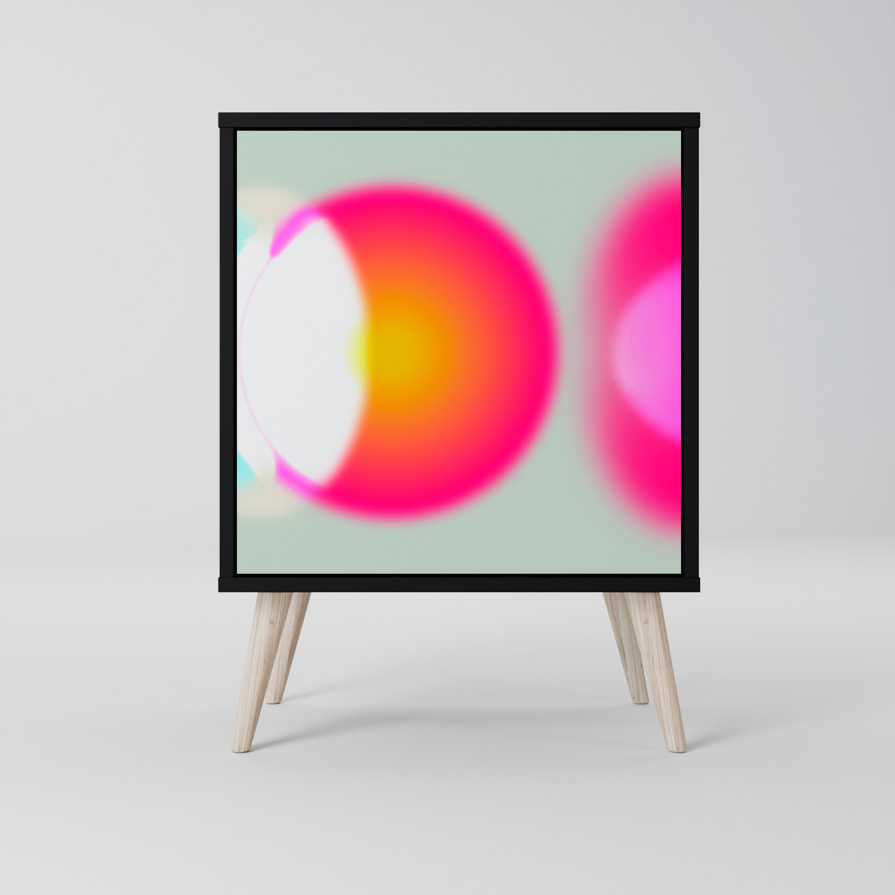 SYMPHONY OF COLORS Aparador de 1 Porta em Acabamento Preto