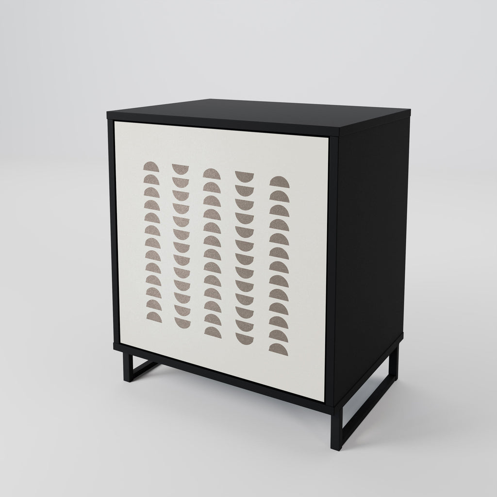 HARMONY ESSENCE Aparador de 1 Porta em Acabamento Preto