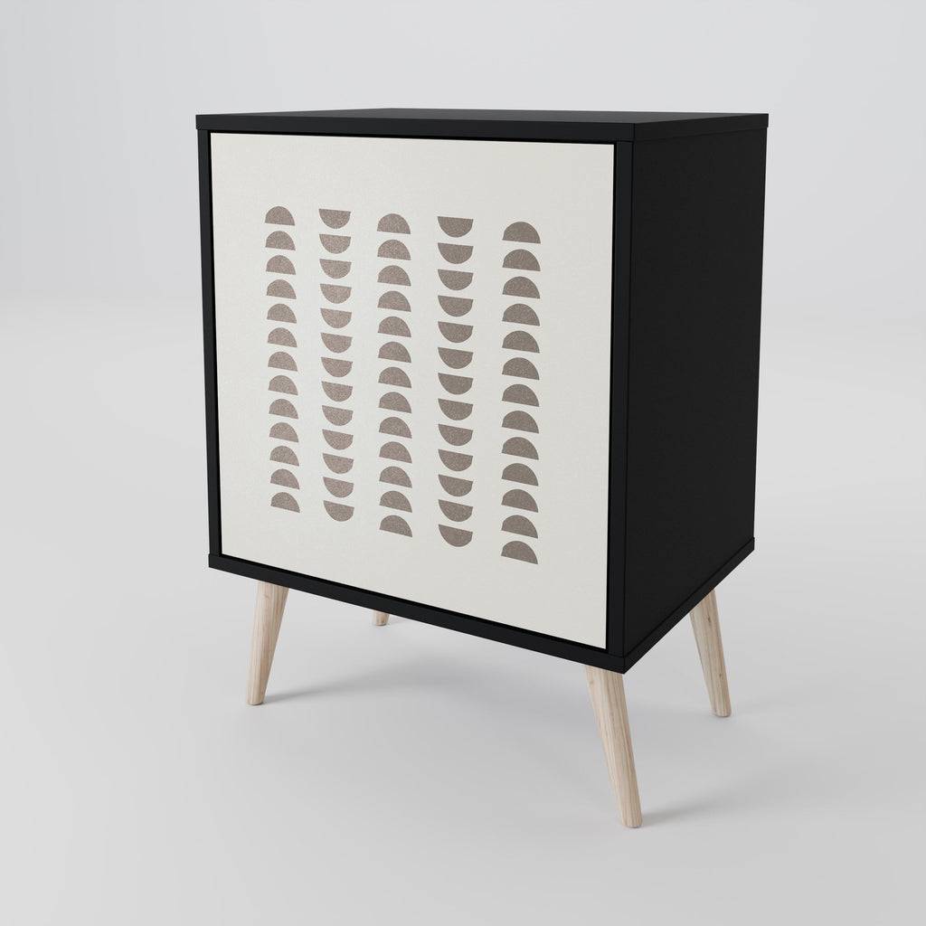 HARMONY ESSENCE Aparador de 1 Porta em Acabamento Preto