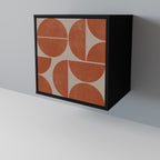 REPETITION COMPULSION Aparador de 1 Porta em Acabamento Preto