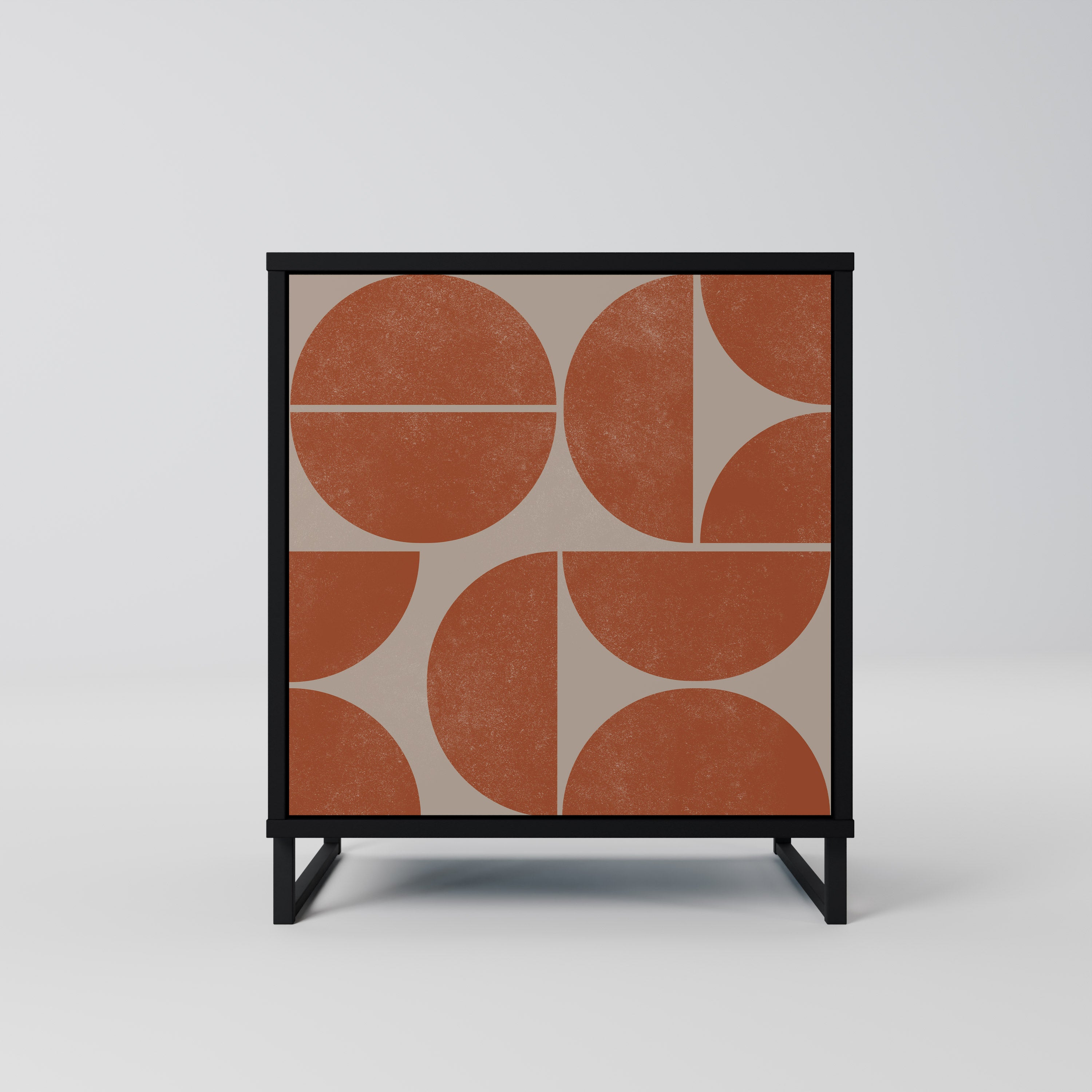 REPETITION COMPULSION Aparador de 1 Porta em Acabamento Preto