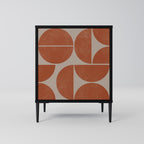 REPETITION COMPULSION Aparador de 1 Porta em Acabamento Preto