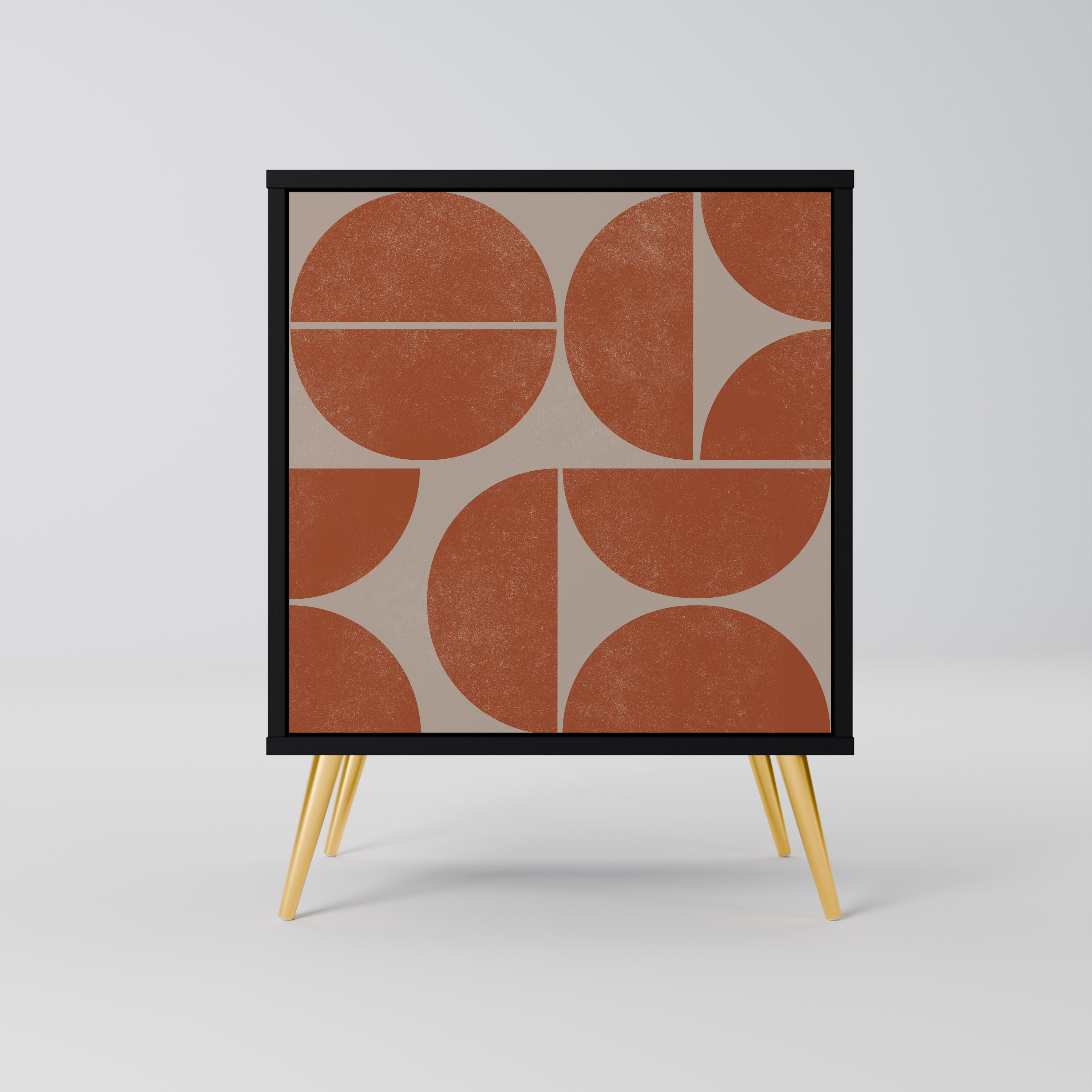 REPETITION COMPULSION Aparador de 1 Porta em Acabamento Preto