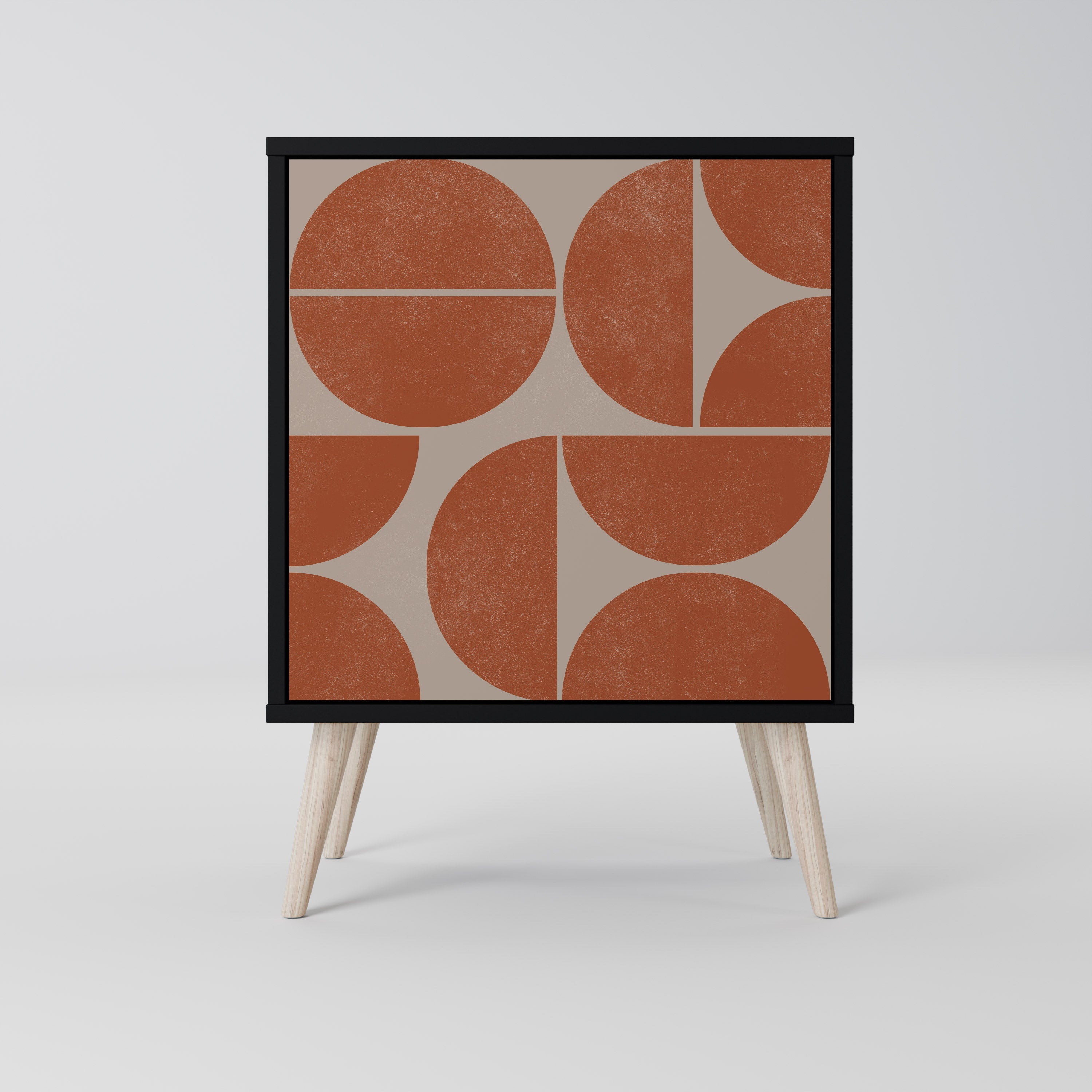 REPETITION COMPULSION Aparador de 1 Porta em Acabamento Preto