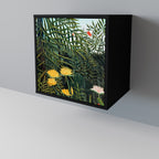 VIRGIN FOREST WITH SUNSET Aparador de 1 Porta em Acabamento Preto