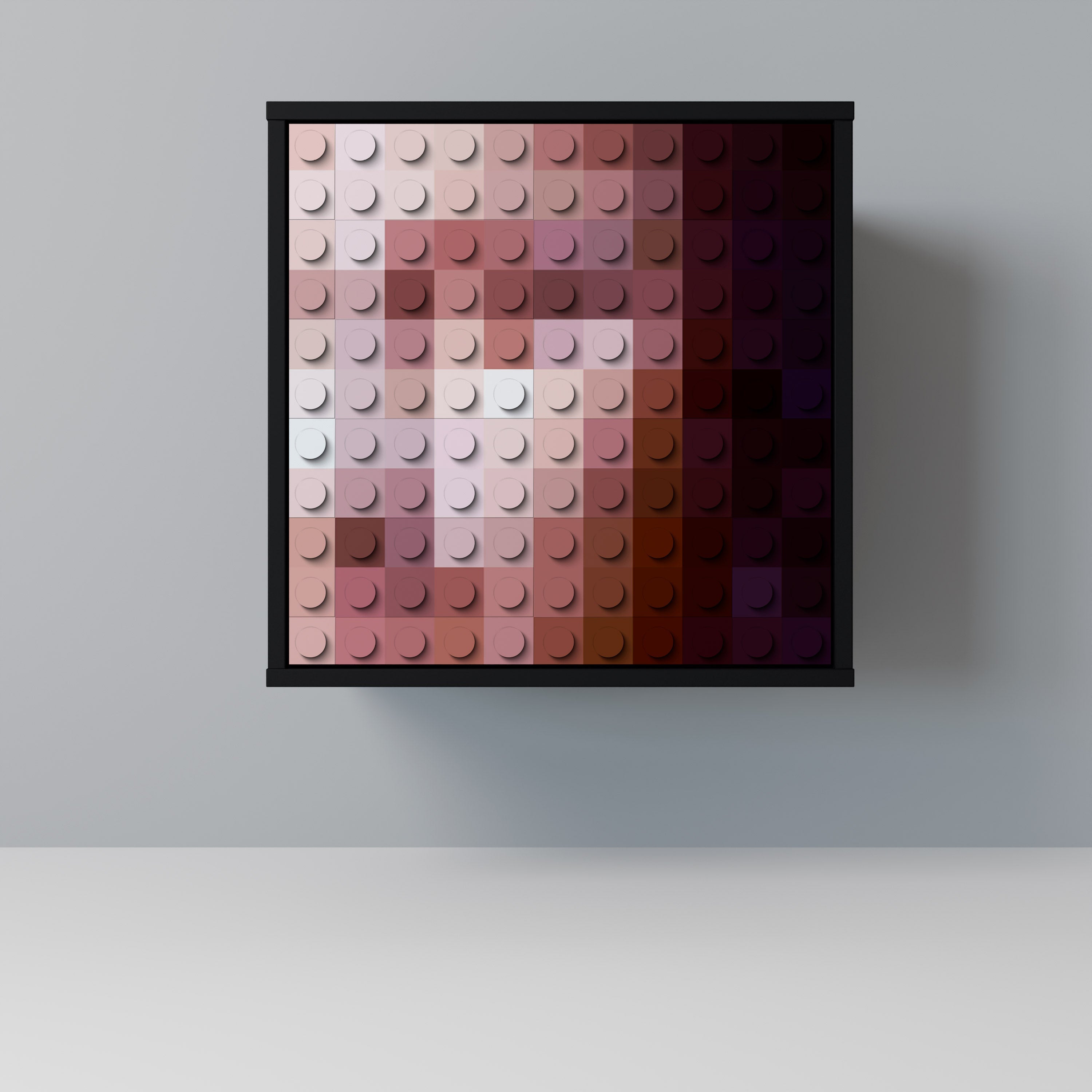 CONSTRUCTIVE ART Aparador de 1 Porta em Acabamento Preto