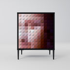 CONSTRUCTIVE ART Aparador de 1 Porta em Acabamento Preto