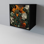 MIDNIGHT SPROUT 1-Door Sideboard in Black Finish