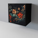 IMAGINARY BLOSSOM 1-Door Sideboard in Black Finish
