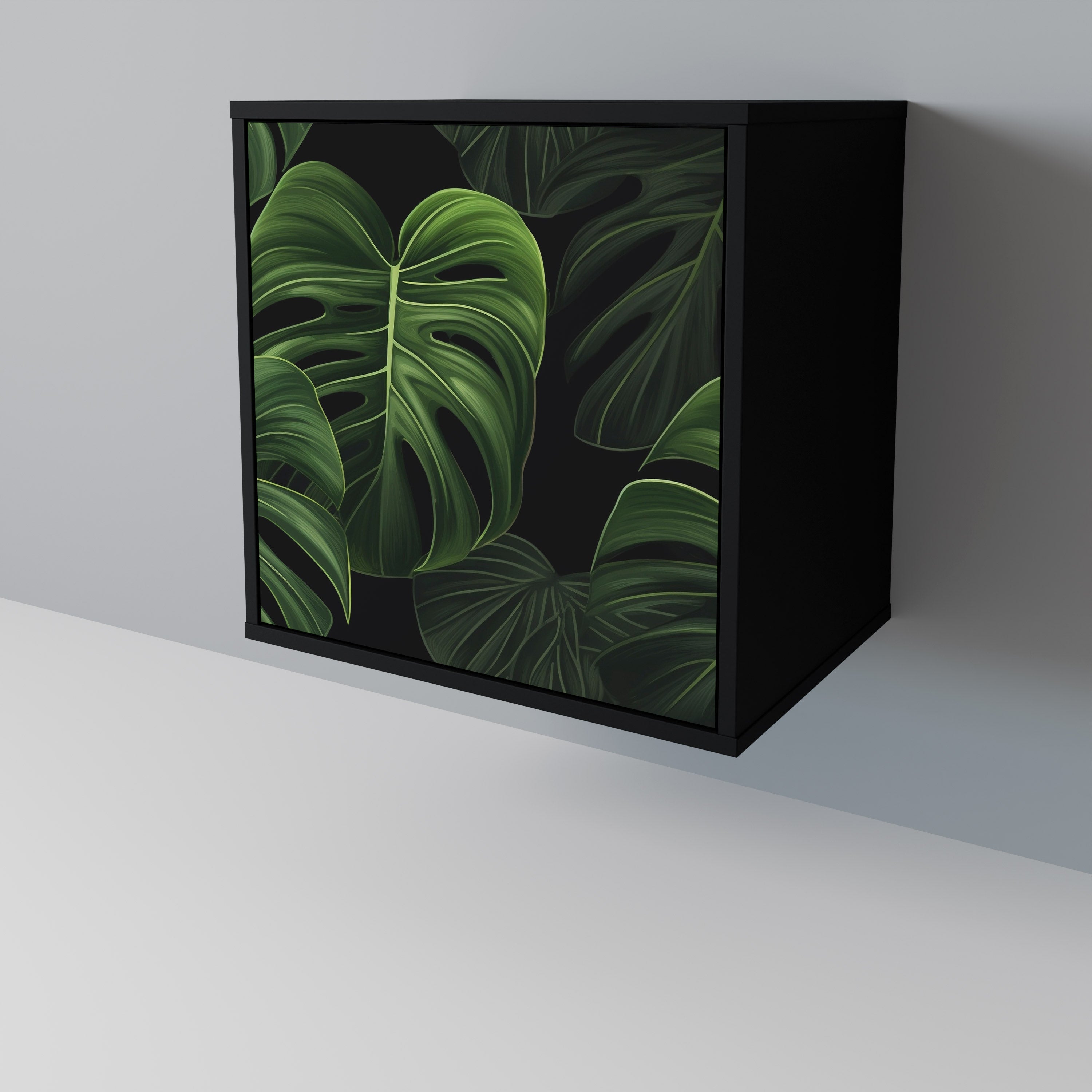 INFINITE MONSTERA 1-Door Sideboard in Black Finish