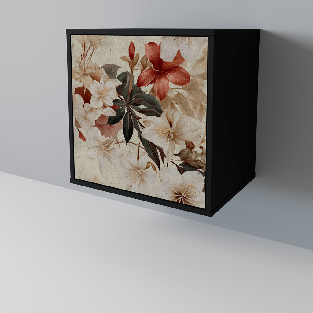 PETAL HARMONY Aparador de 1 Porta em Acabamento Preto