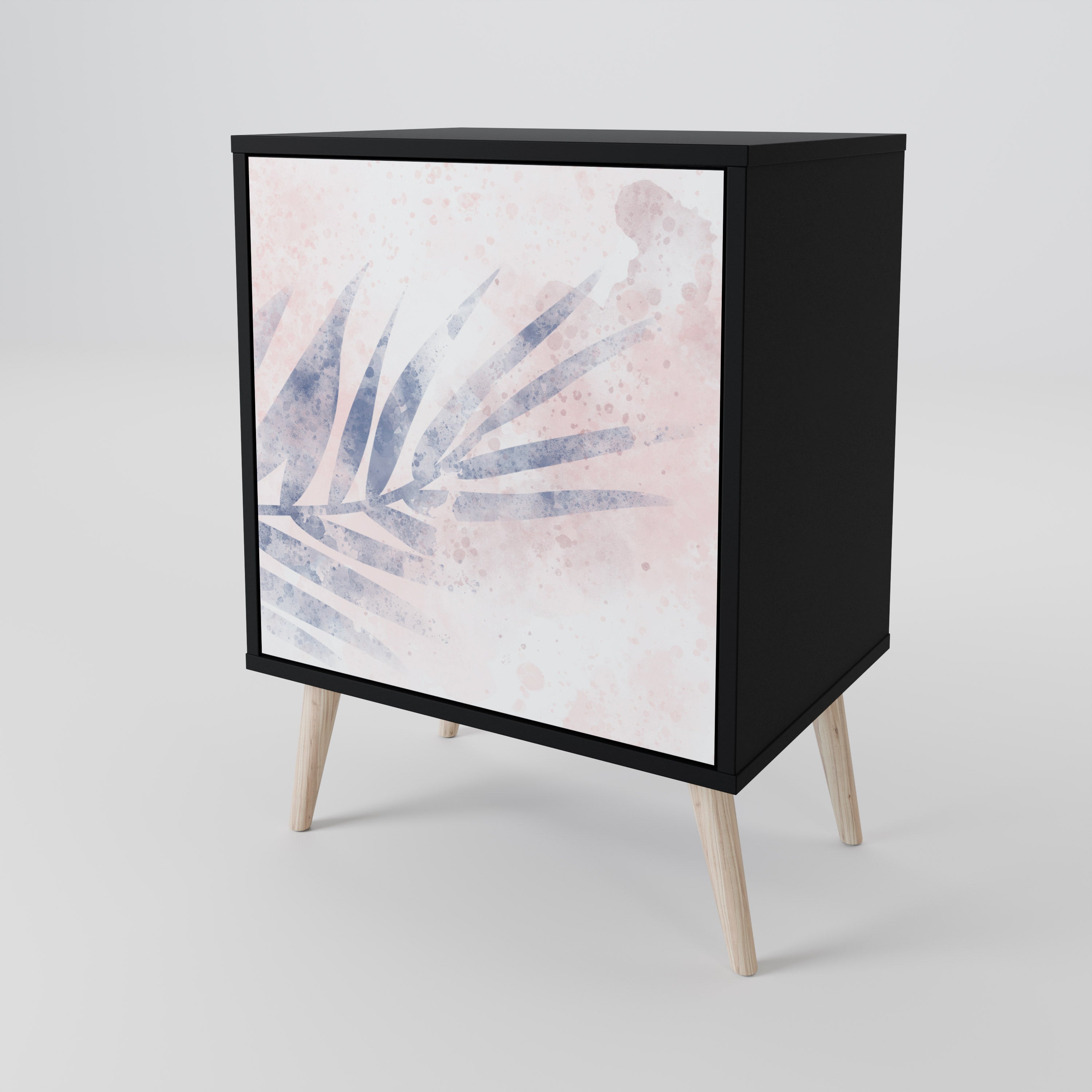 TIMELESS FLOAT Aparador de 1 Porta em Acabamento Preto