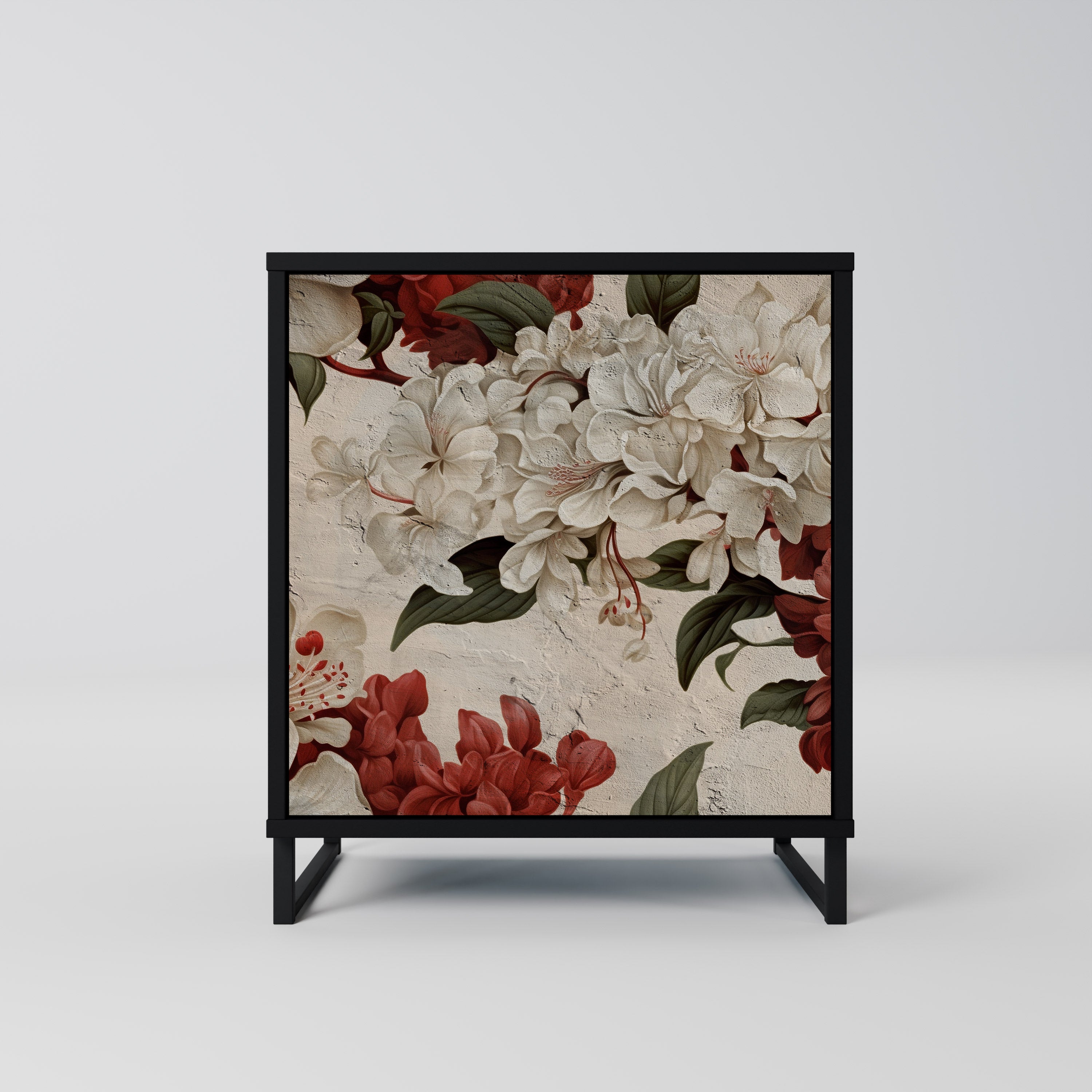 EPHEMERAL DAYS Aparador de 1 Porta em Acabamento Preto