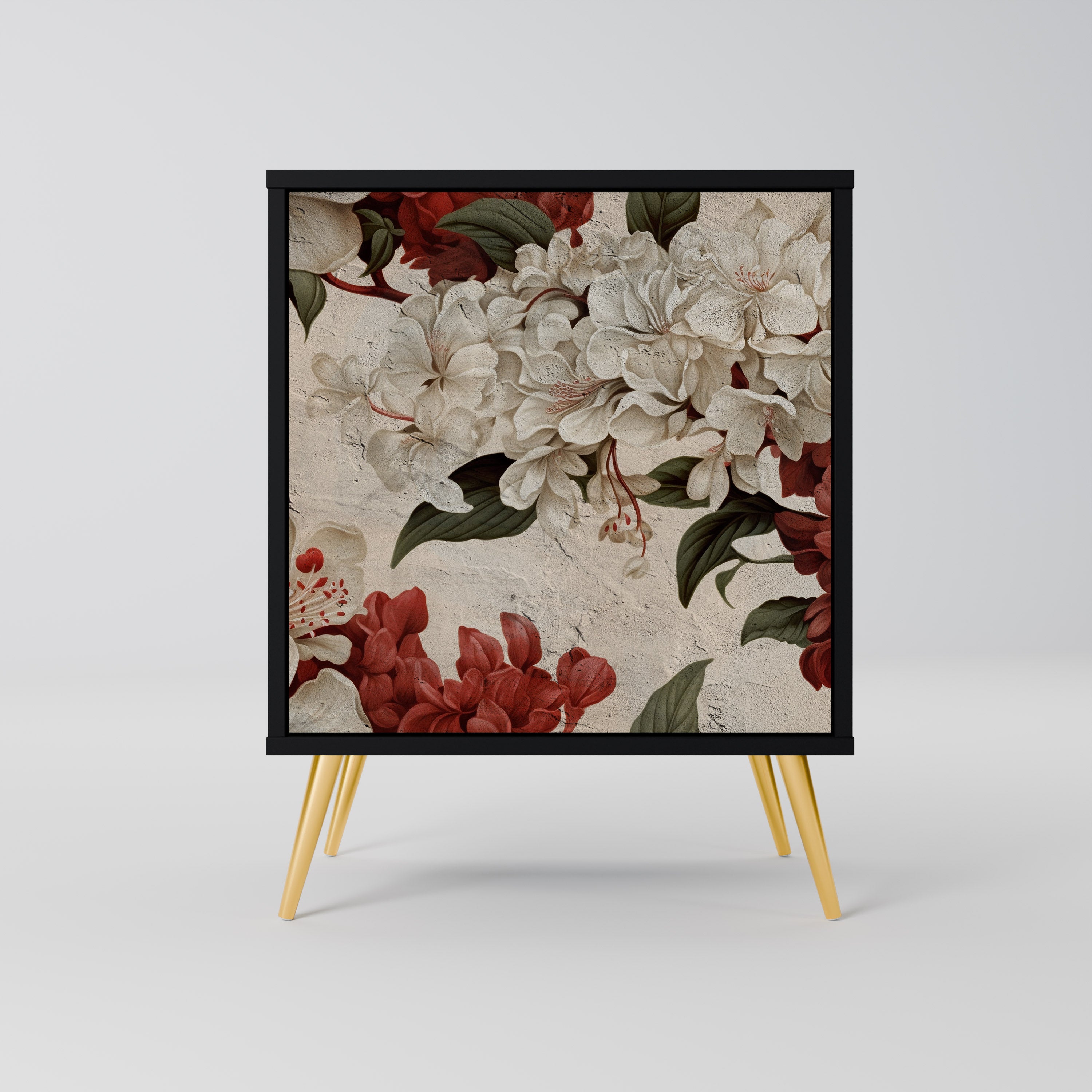 EPHEMERAL DAYS Aparador de 1 Porta em Acabamento Preto