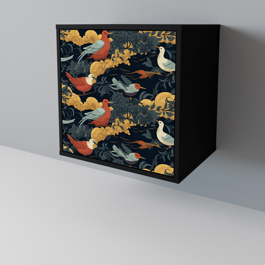 FOWLY DAZE 1-Door Sideboard in Black Finish