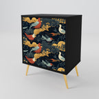 FOWLY DAZE 1-Door Sideboard in Black Finish