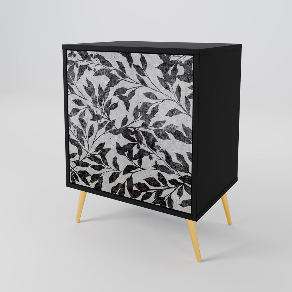 CHARCOAL SPROUT 1-Door Sideboard in Black Finish