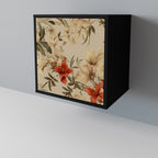 BLOOMING HARMONY Aparador de 1 Porta em Acabamento Preto