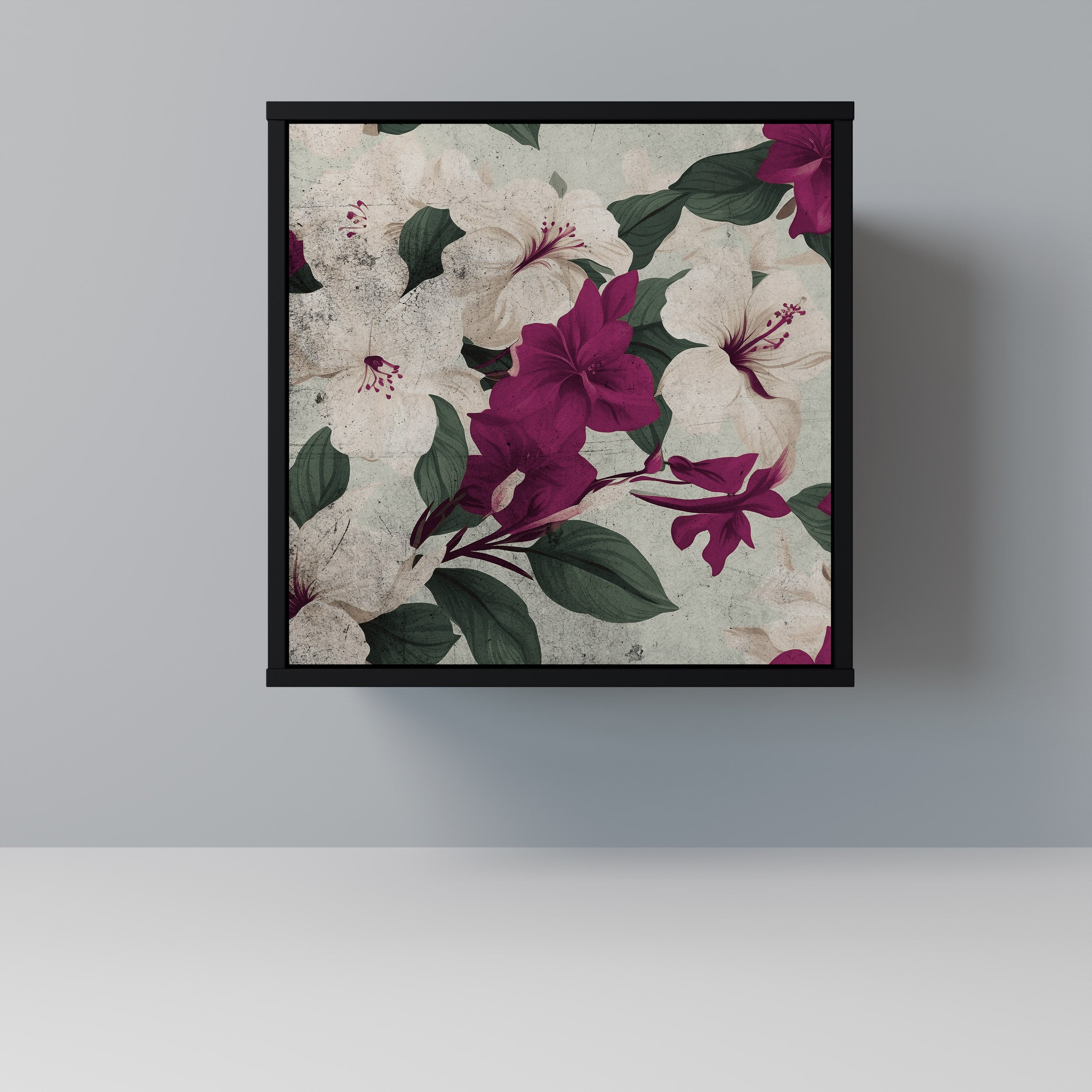 FLOWERET DREAM Aparador de 1 Porta em Acabamento Preto