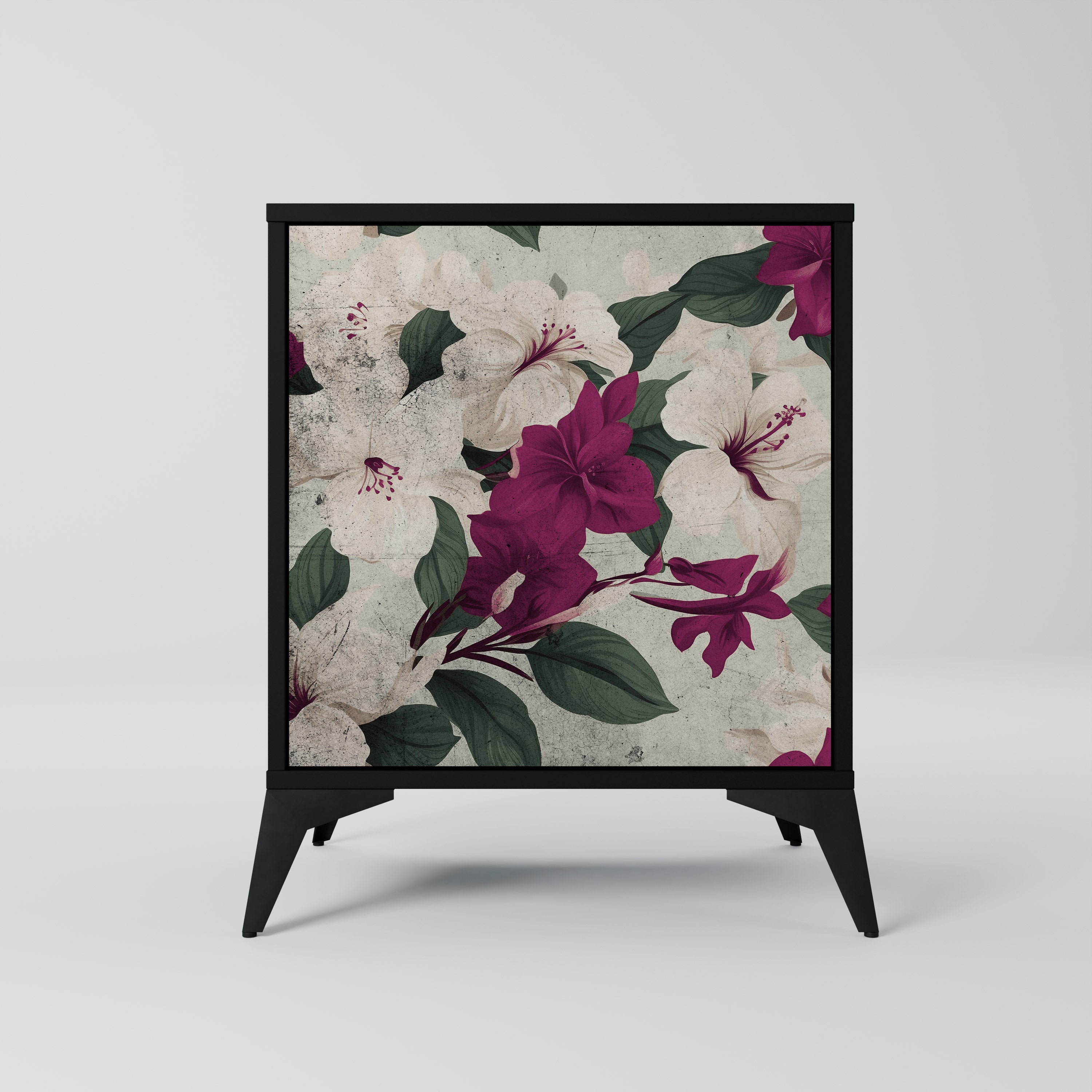 FLOWERET DREAM Aparador de 1 Porta em Acabamento Preto