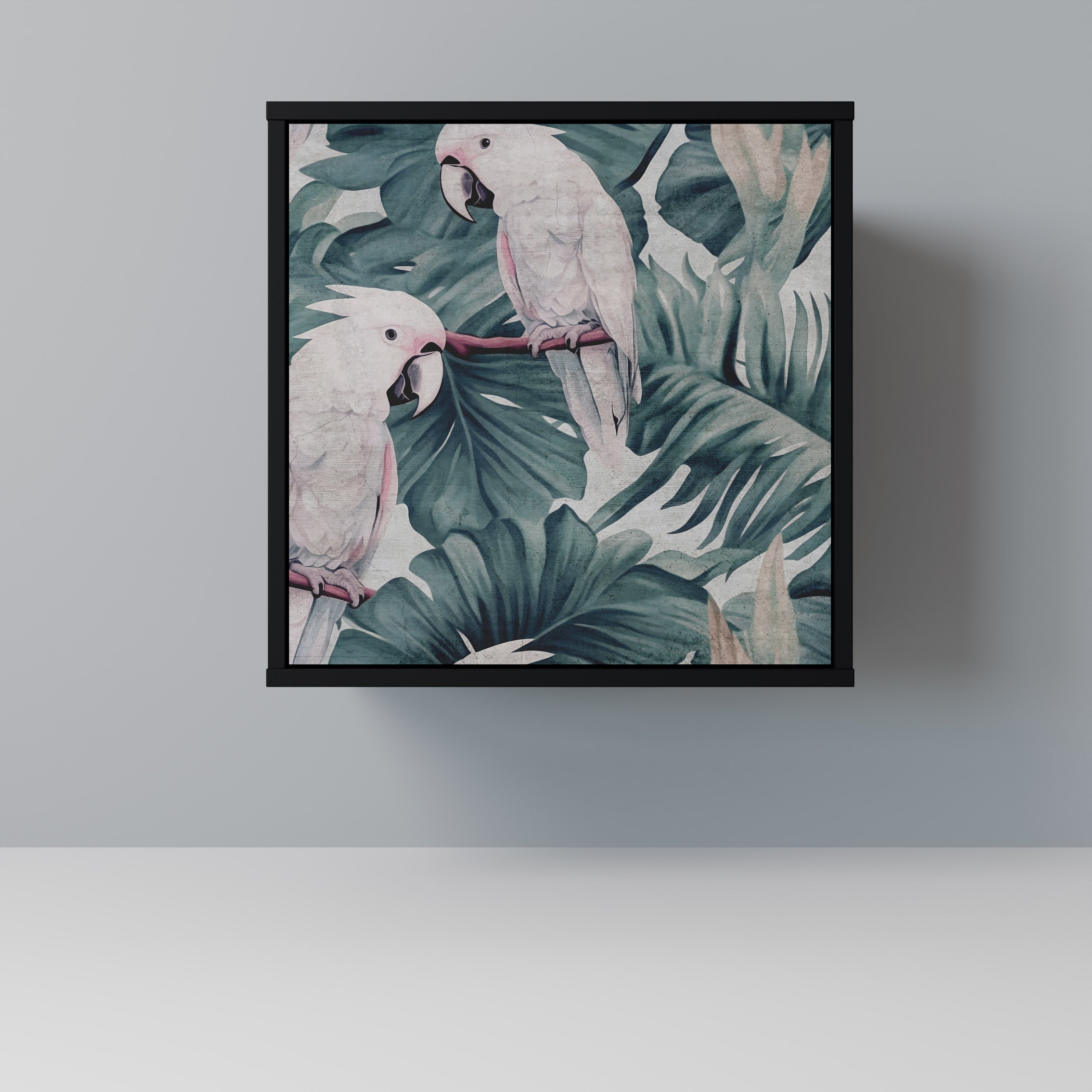 POPINJAY LOOK Aparador de 1 Porta em Acabamento Preto