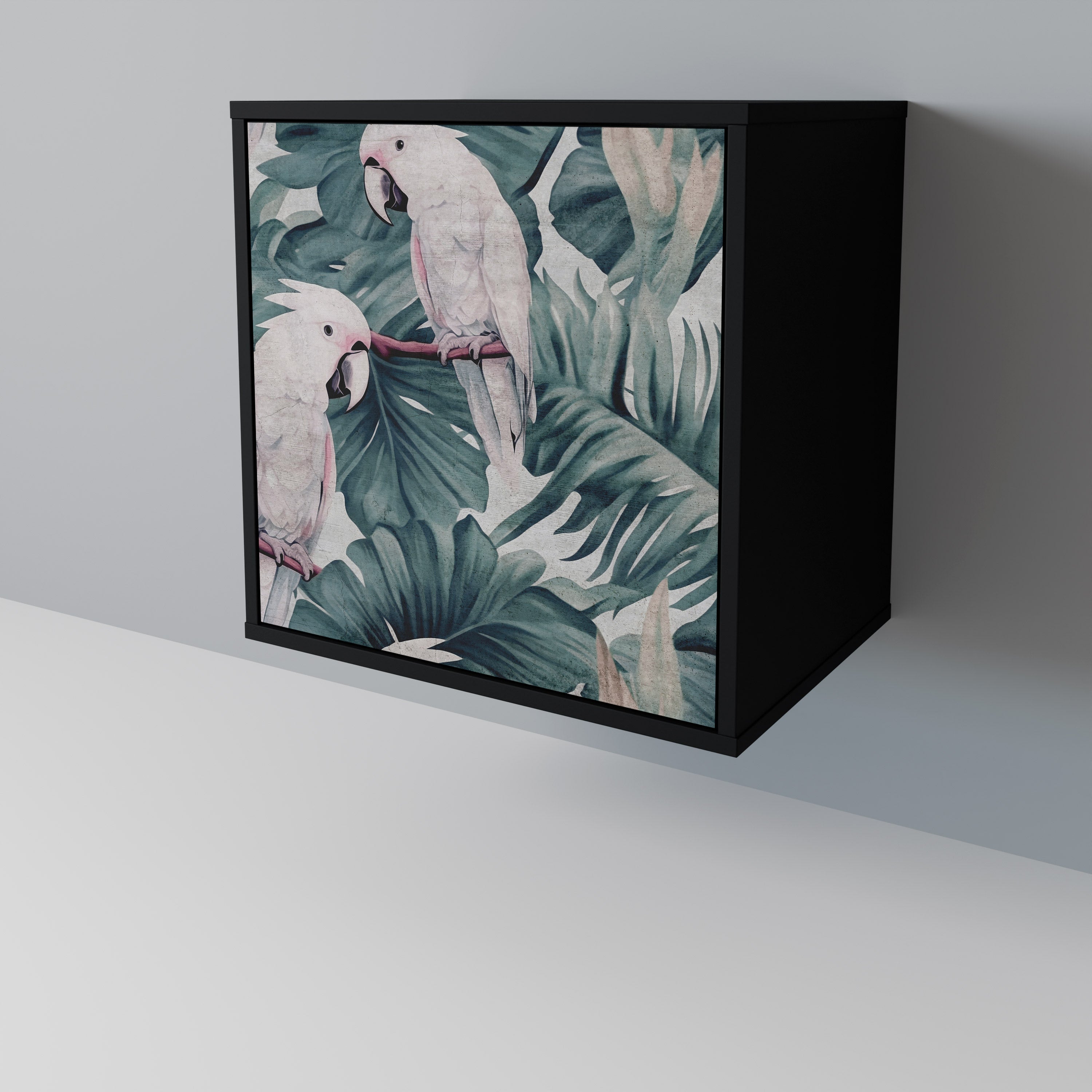 POPINJAY LOOK Aparador de 1 Porta em Acabamento Preto