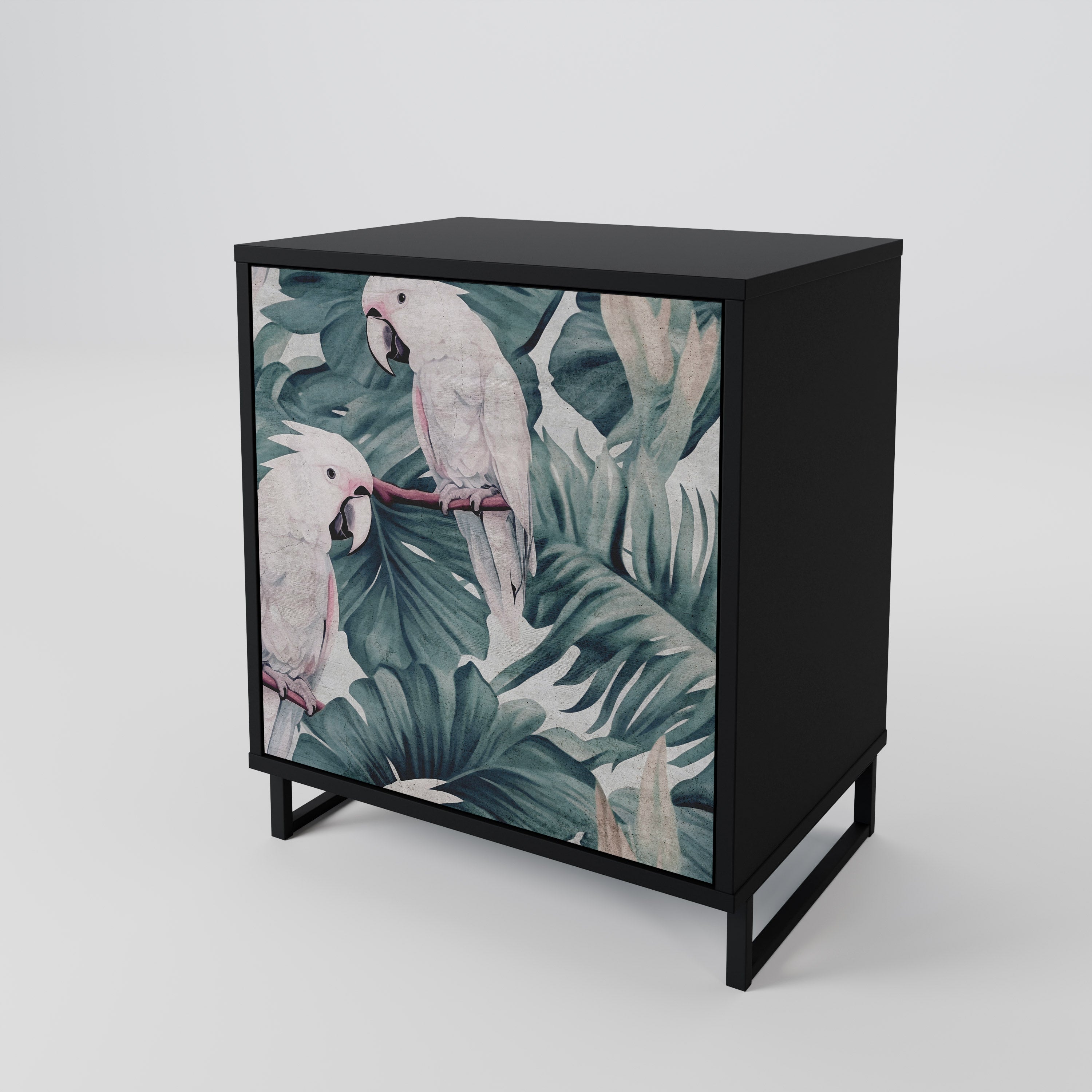 POPINJAY LOOK Aparador de 1 Porta em Acabamento Preto