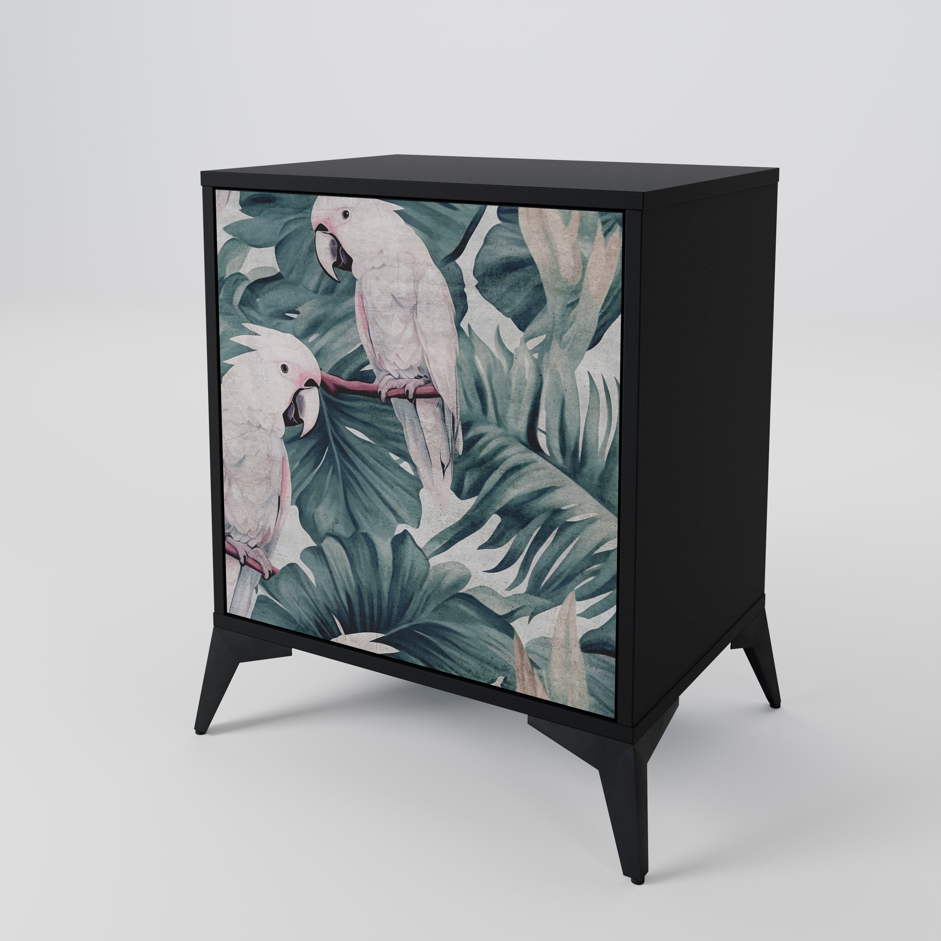 POPINJAY LOOK Aparador de 1 Porta em Acabamento Preto