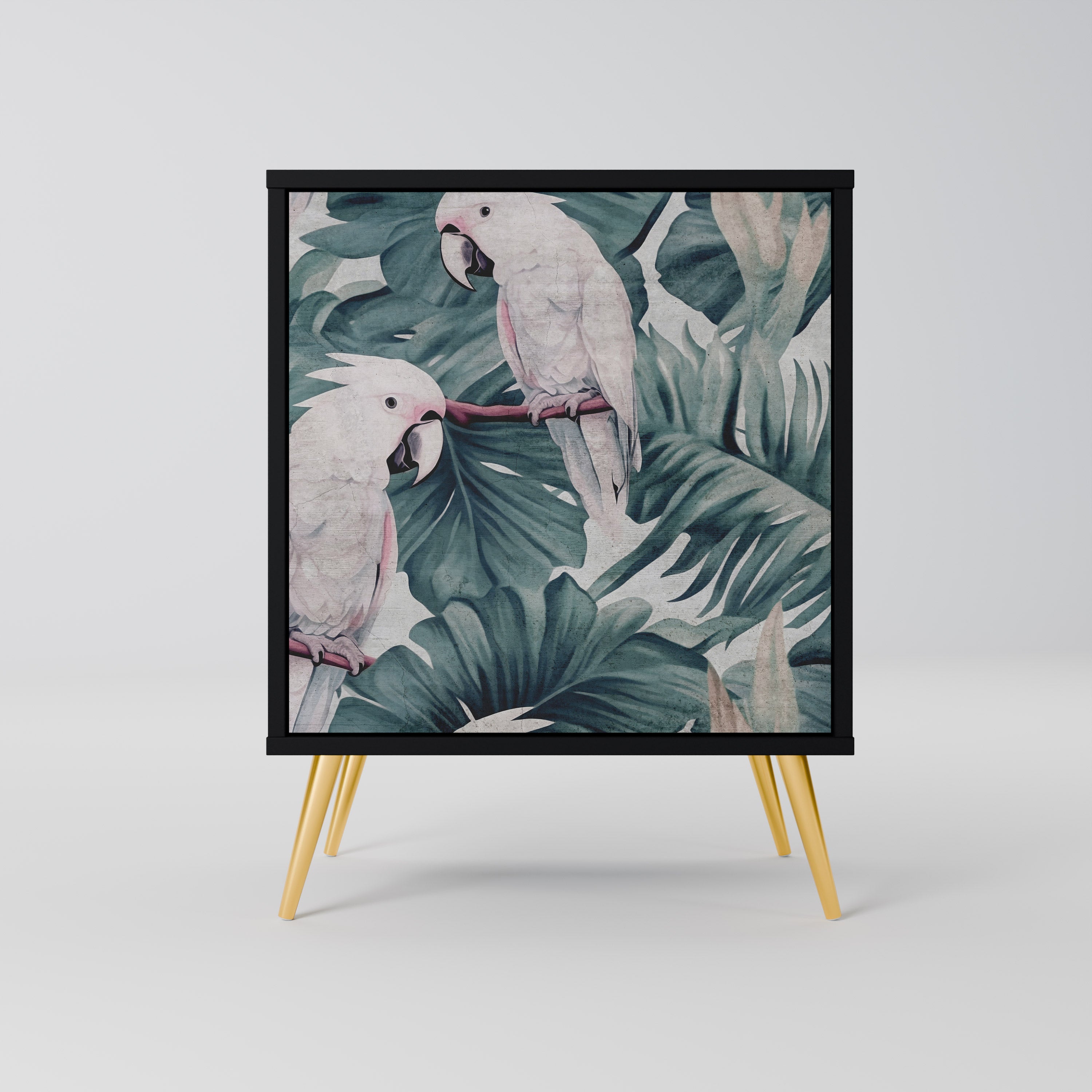 POPINJAY LOOK Aparador de 1 Porta em Acabamento Preto