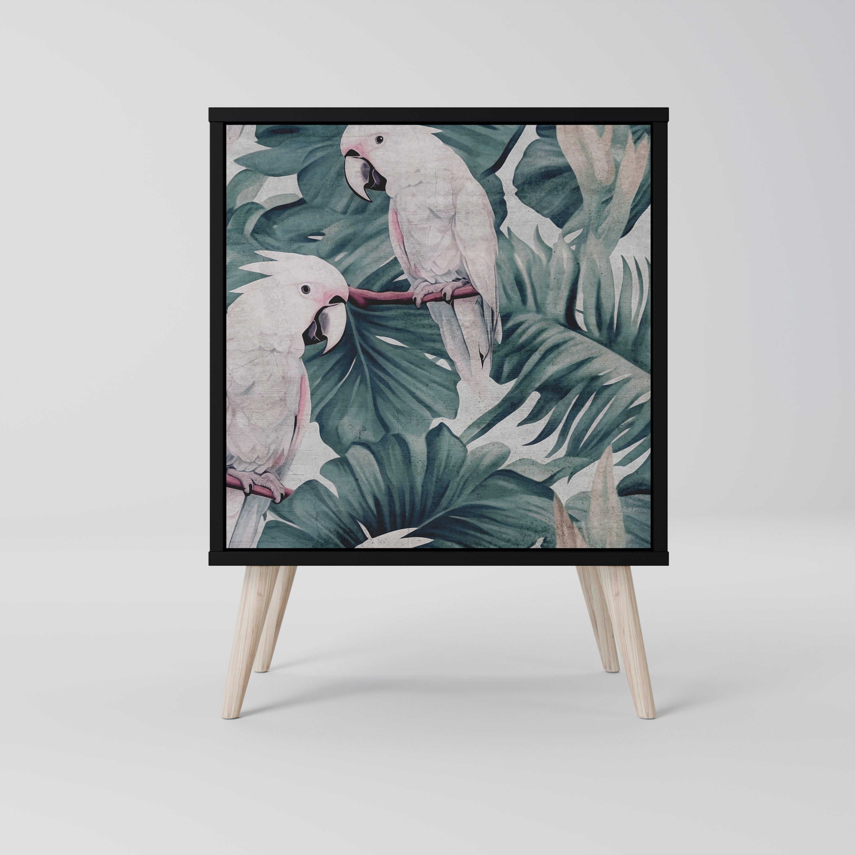 POPINJAY LOOK Aparador de 1 Porta em Acabamento Preto