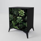SUCCULENT JUNGLE 1-Door Sideboard in Black Finish