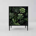 SUCCULENT JUNGLE 1-Door Sideboard in Black Finish