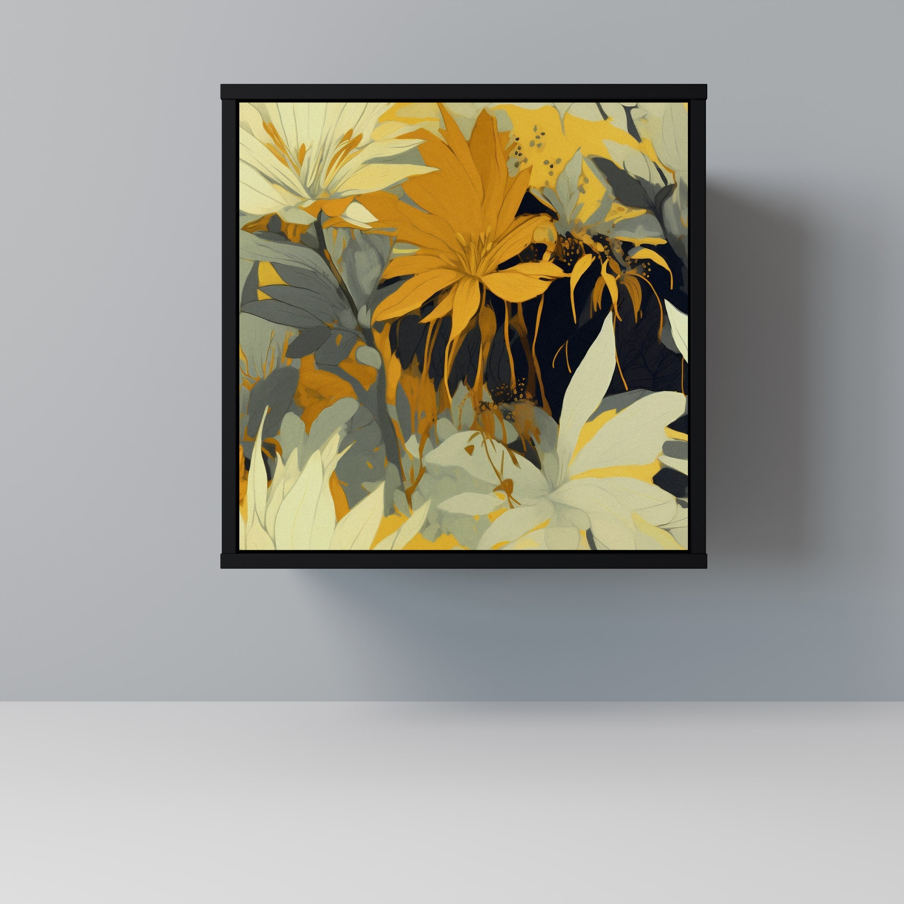 SUNKISSED LILY Aparador de 1 Porta em Acabamento Preto