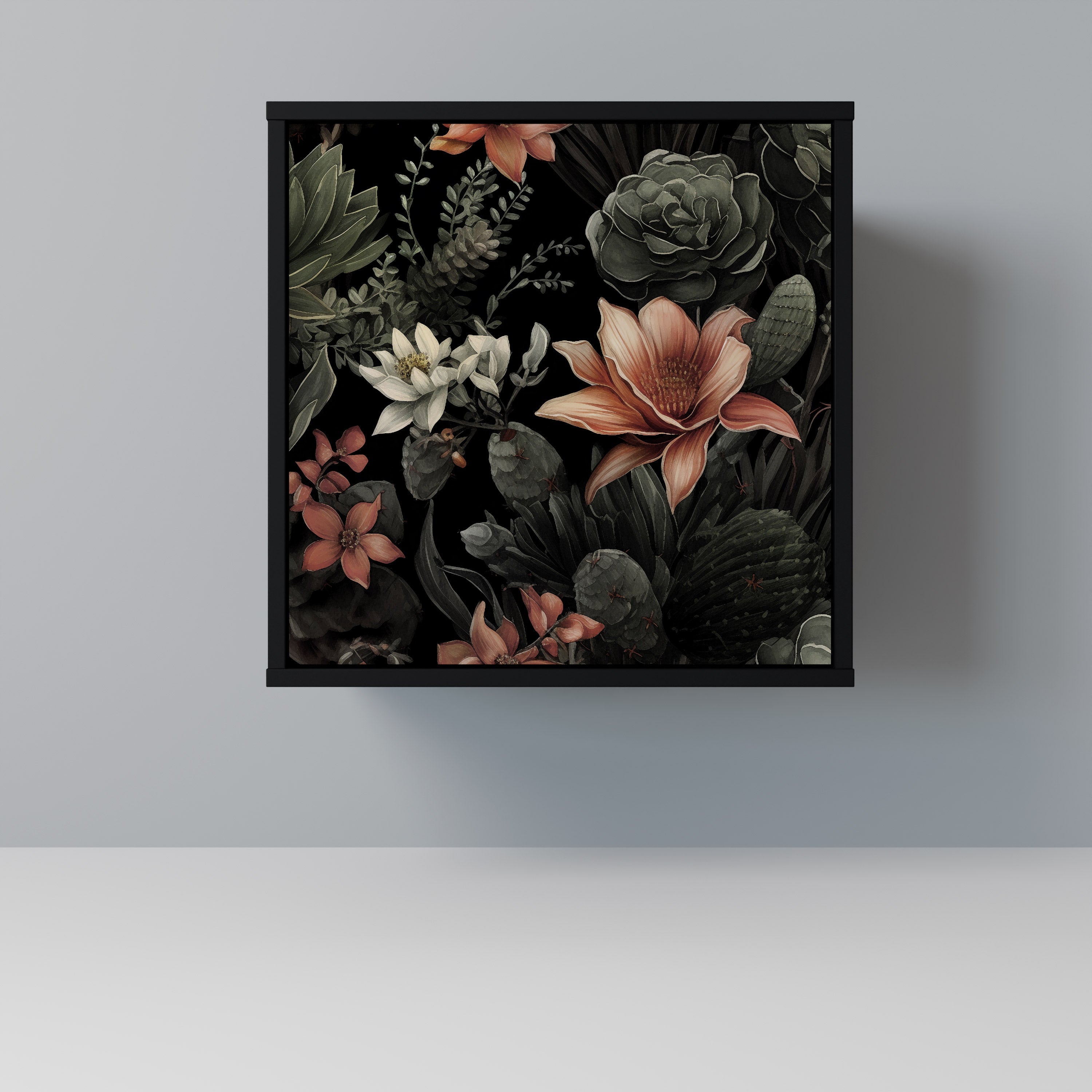 SECRET VERDURE Aparador de 1 Porta em Acabamento Preto