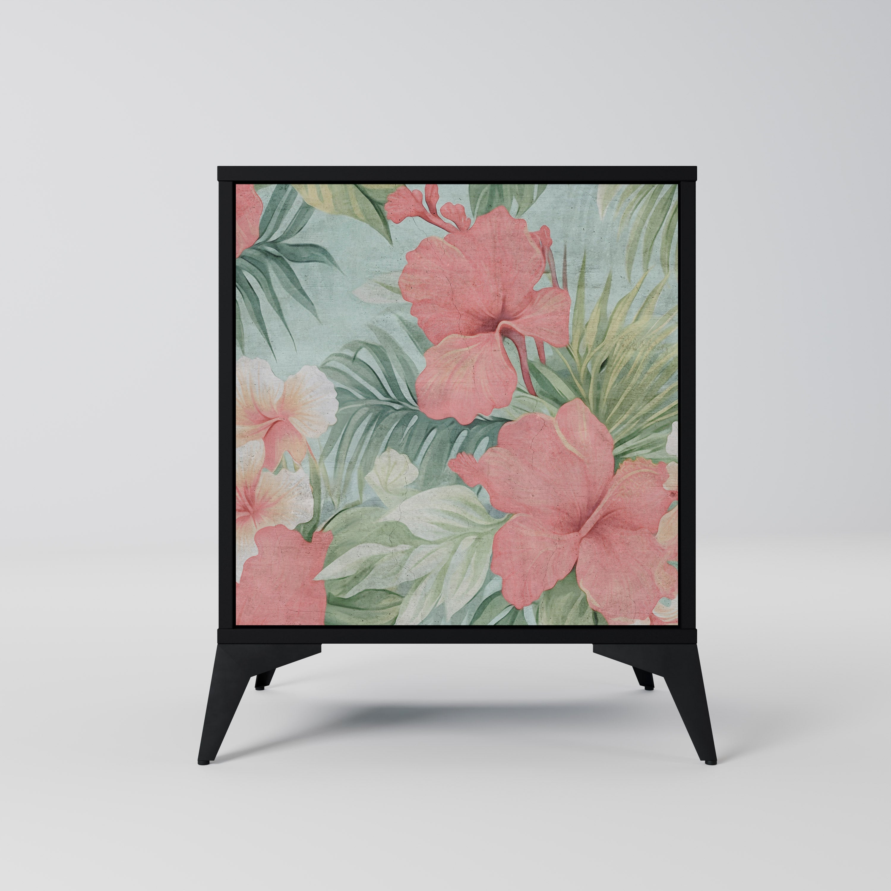 HAWAIIAN SPIRIT Aparador de 1 Porta em Acabamento Preto