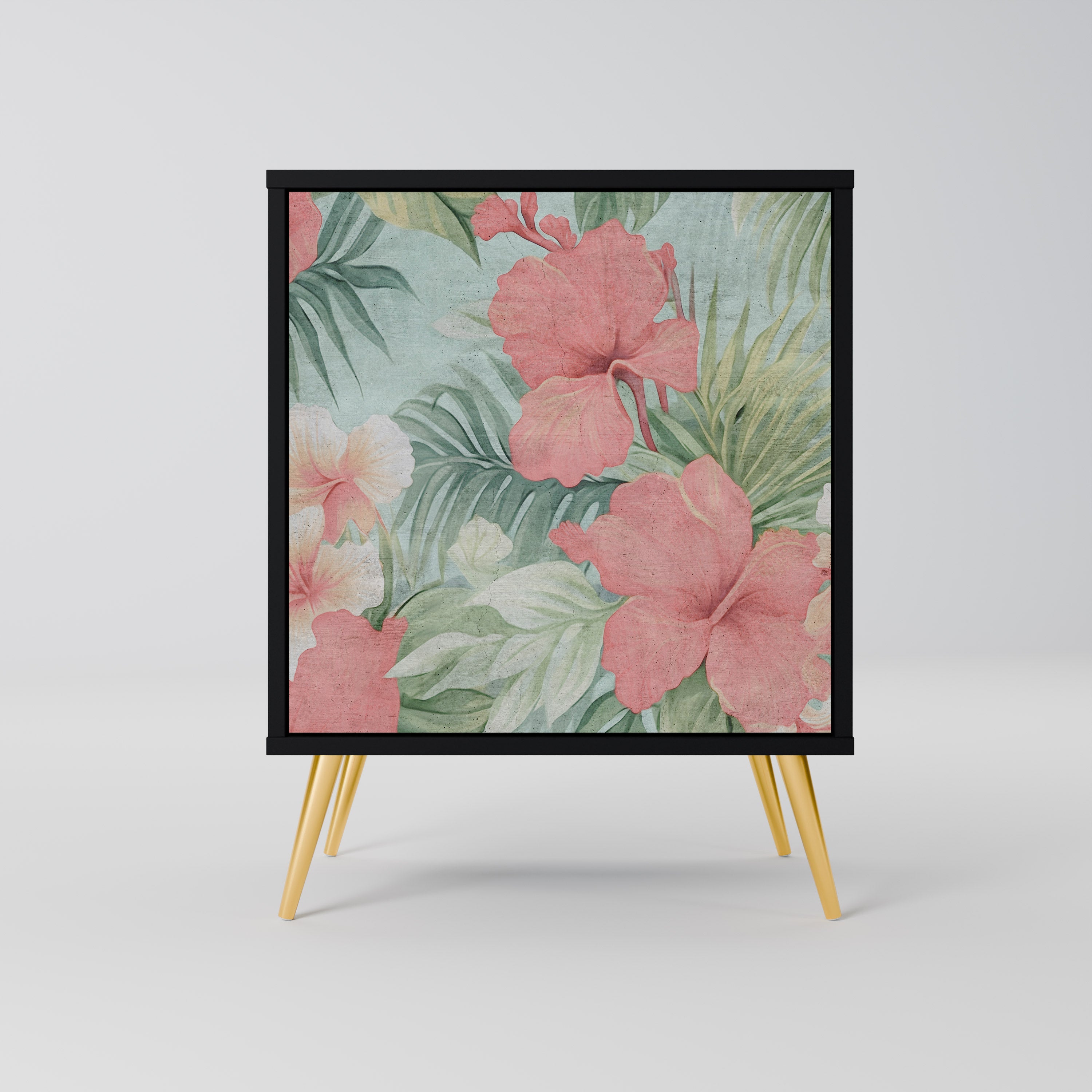 HAWAIIAN SPIRIT Aparador de 1 Porta em Acabamento Preto