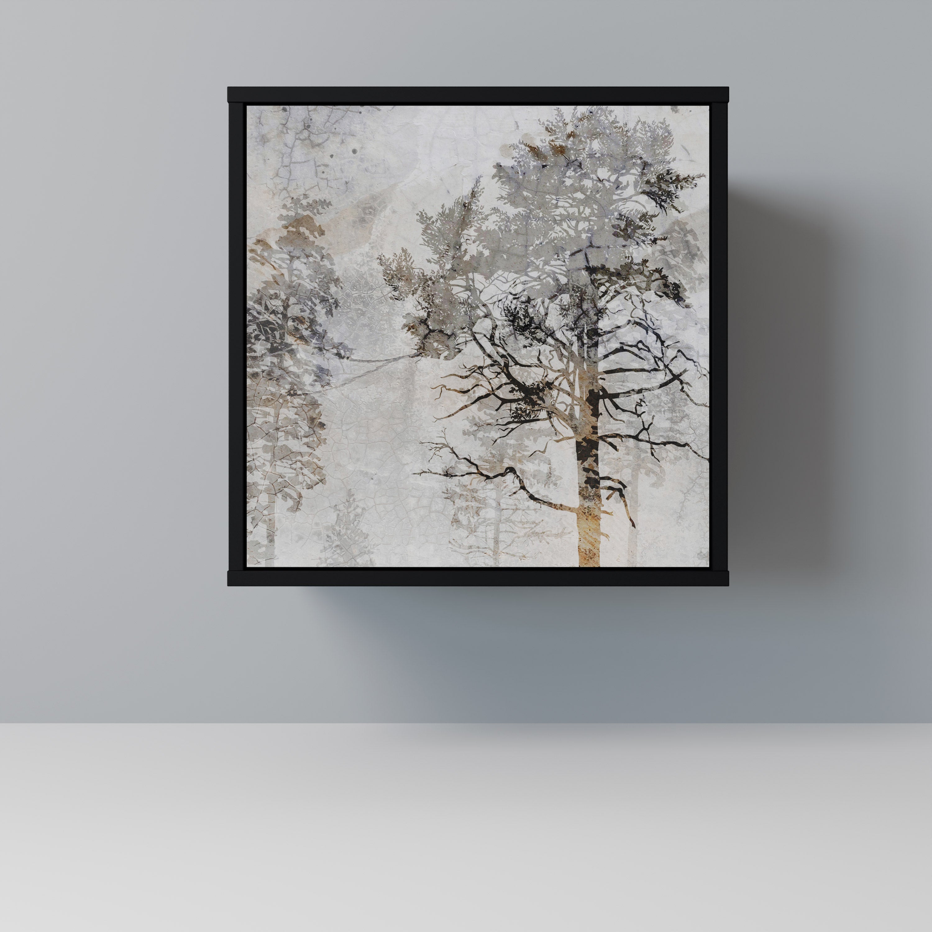 FADE IN THE TREES Aparador de 1 Porta em Acabamento Preto