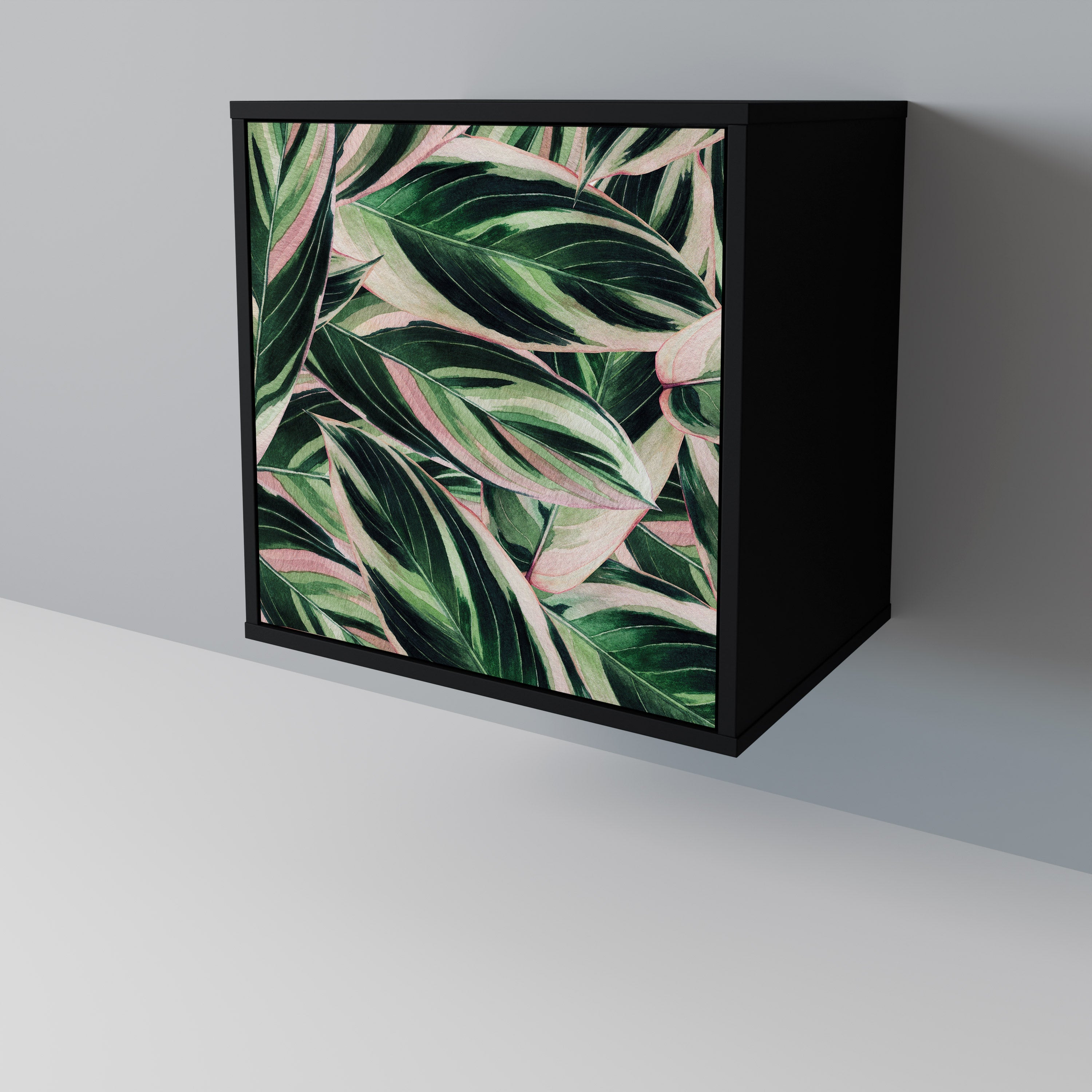 EERIE STROMANTHE Aparador de 1 Porta em Acabamento Preto